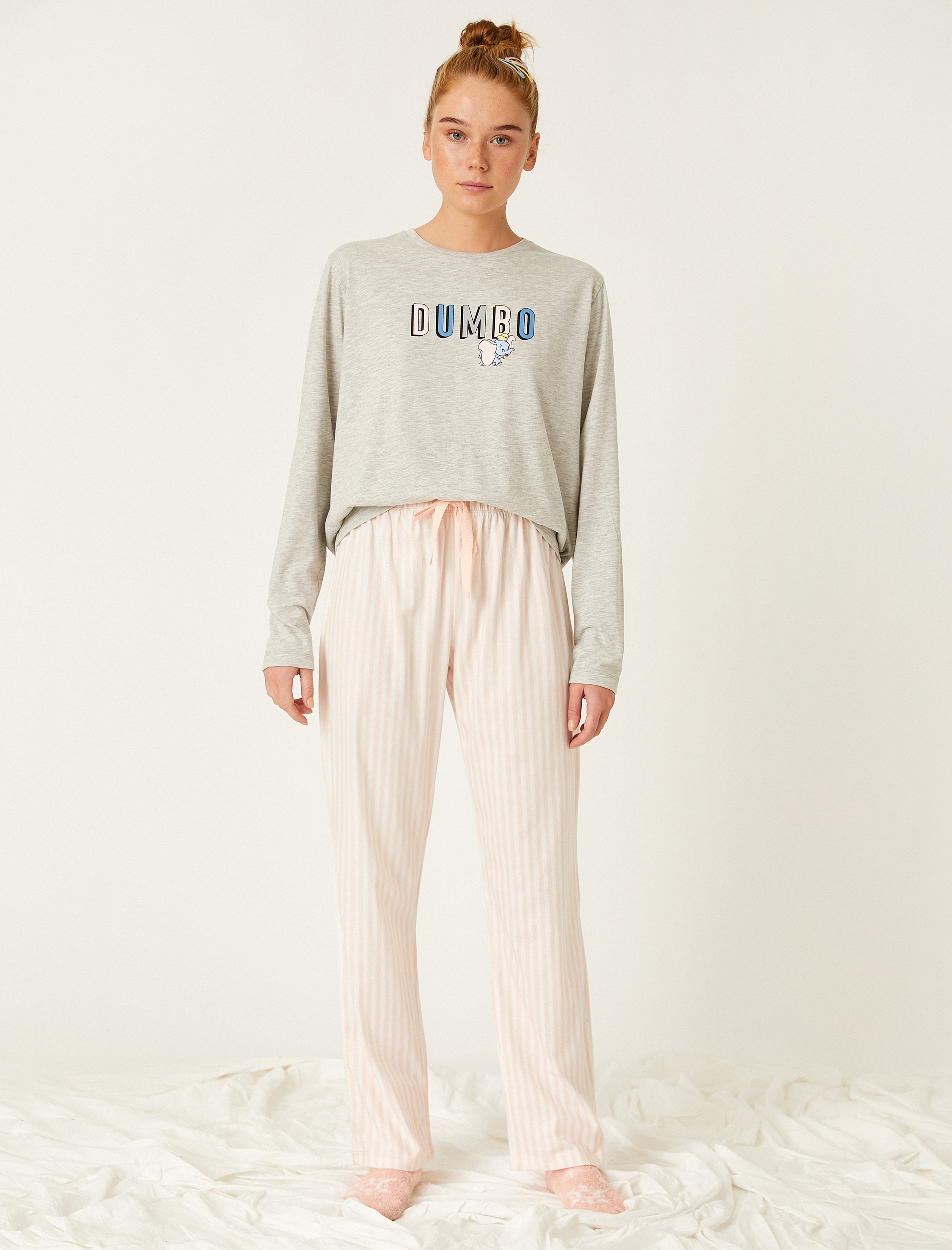   Dumbo Lisanslı Baskılı Uzun Kollu Pijama Takımı