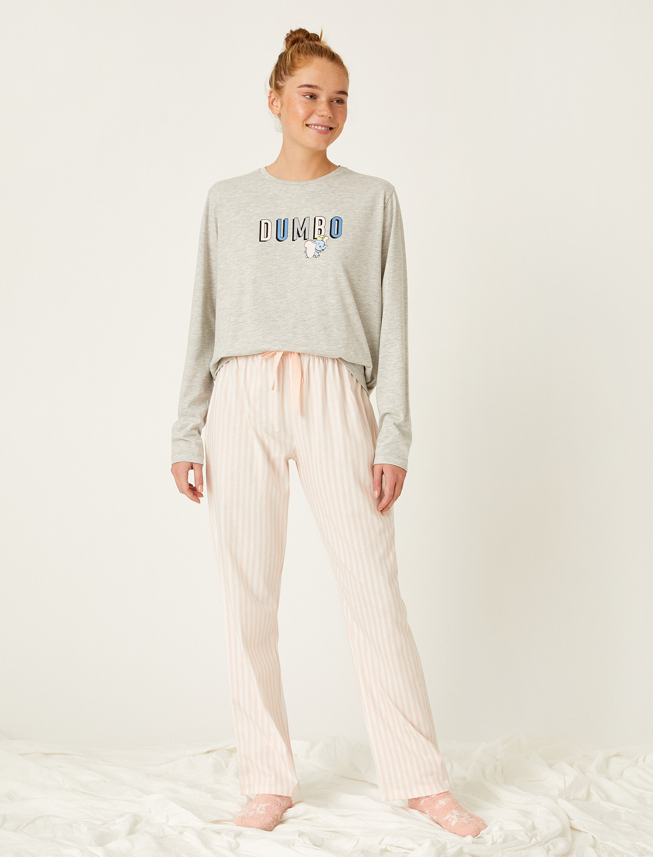   Dumbo Lisanslı Baskılı Uzun Kollu Pijama Takımı