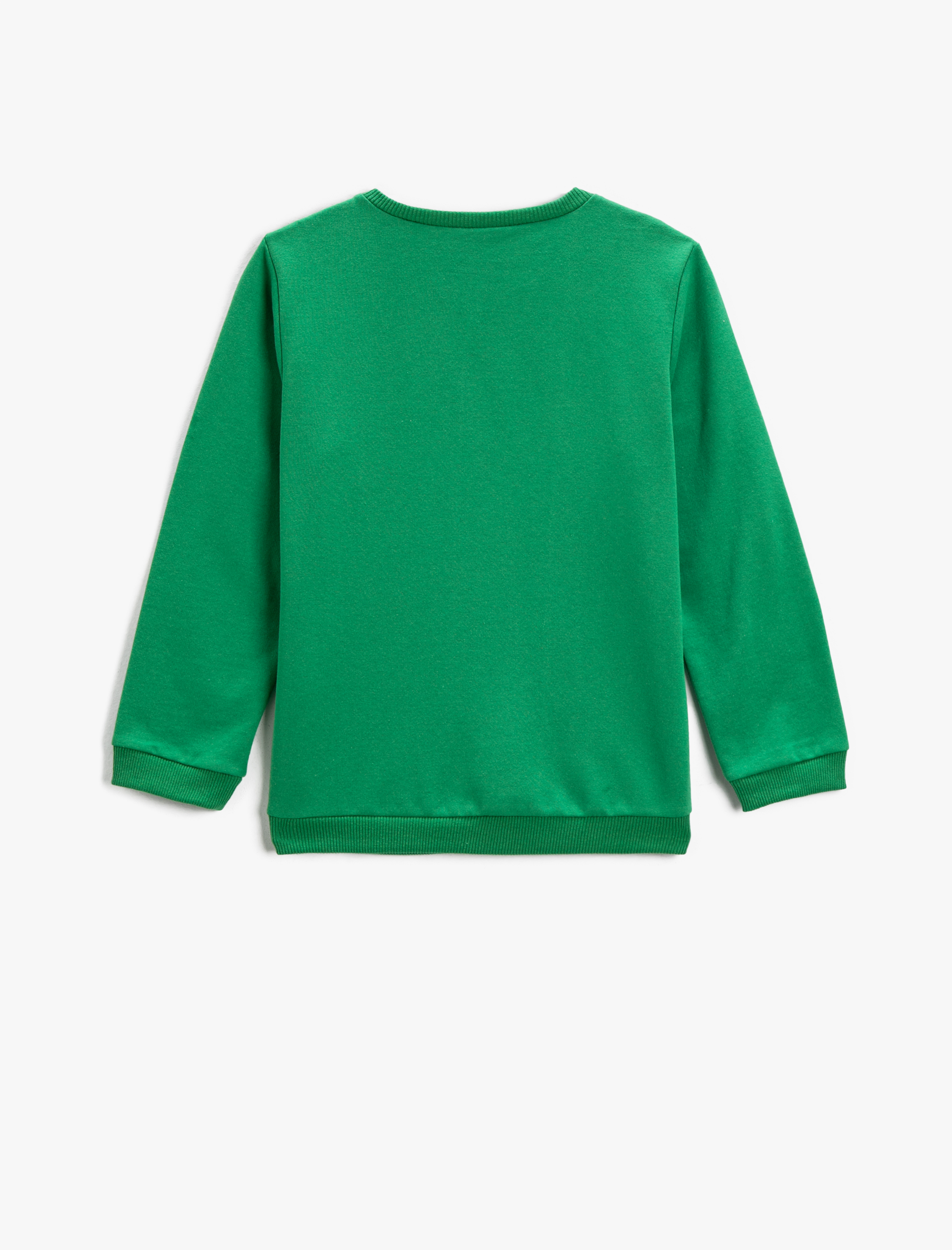  Erkek Çocuk Sweatshirt Uzun Kollu Baskılı Bisiklet Yaka