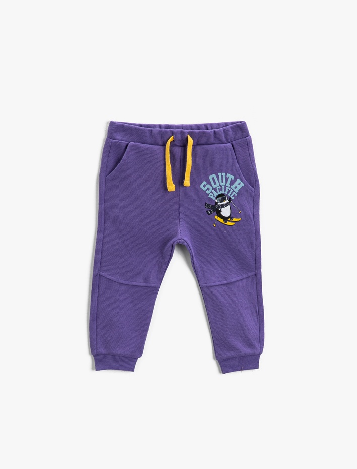 Erkek Bebek Jogger Eşofman Altı Pamuklu Belden Bağlamalı