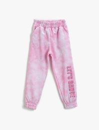 Slogan Baskılı Jogger Batik Eşofman Altı