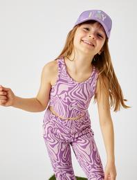 Desenli Halter Yaka Crop Atlet