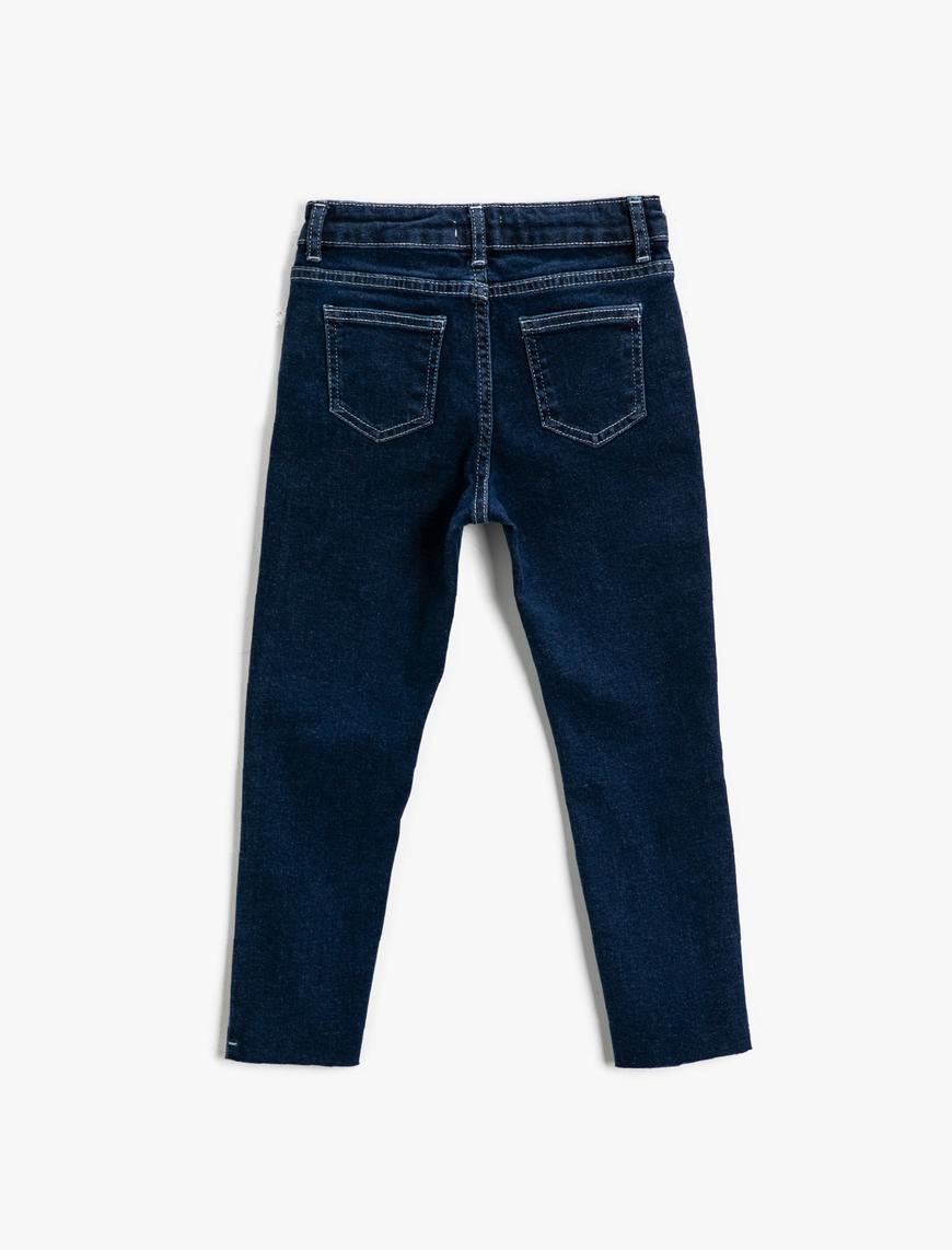  Erkek Çocuk Kot Pantolon Pamuklu Cepli - Regular Jean