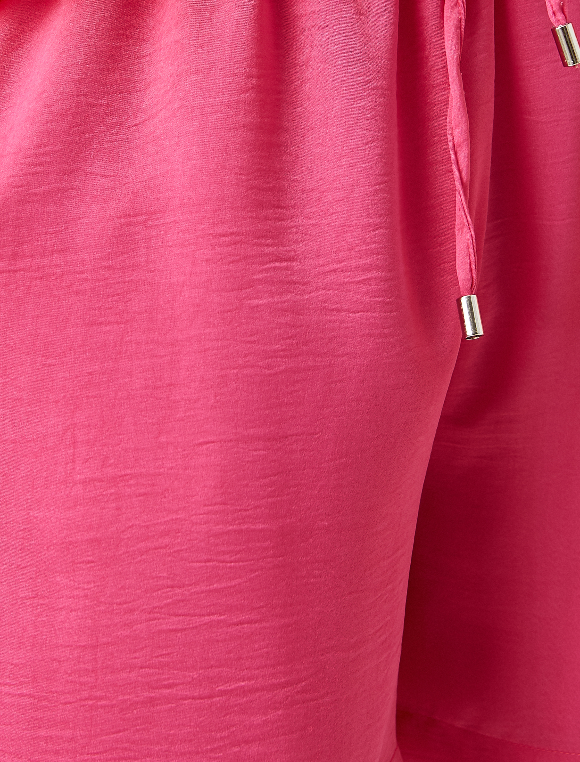   Mini Şort Beli Bağlamalı Cepli