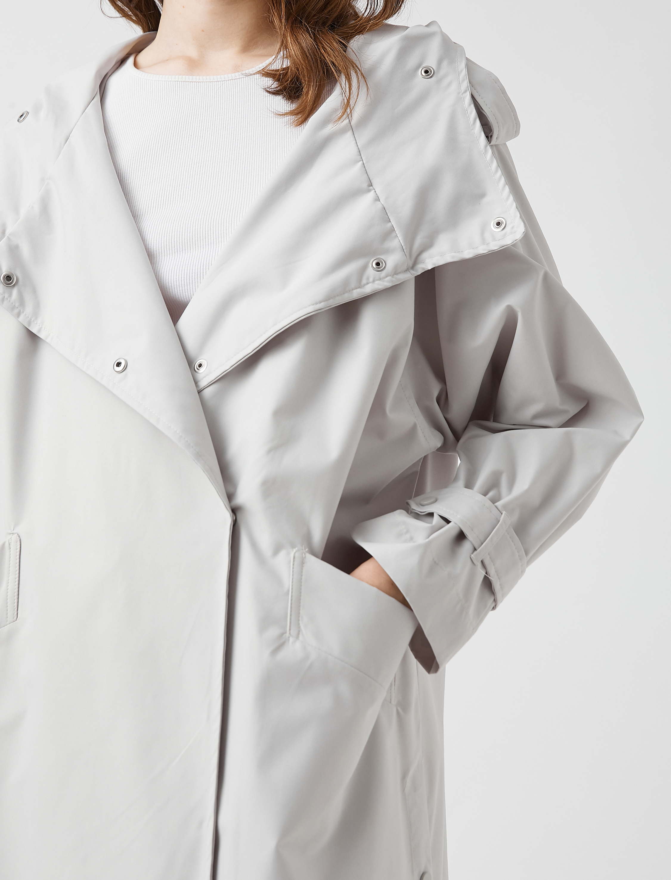   Kapüşonlu Trençkot Cepli