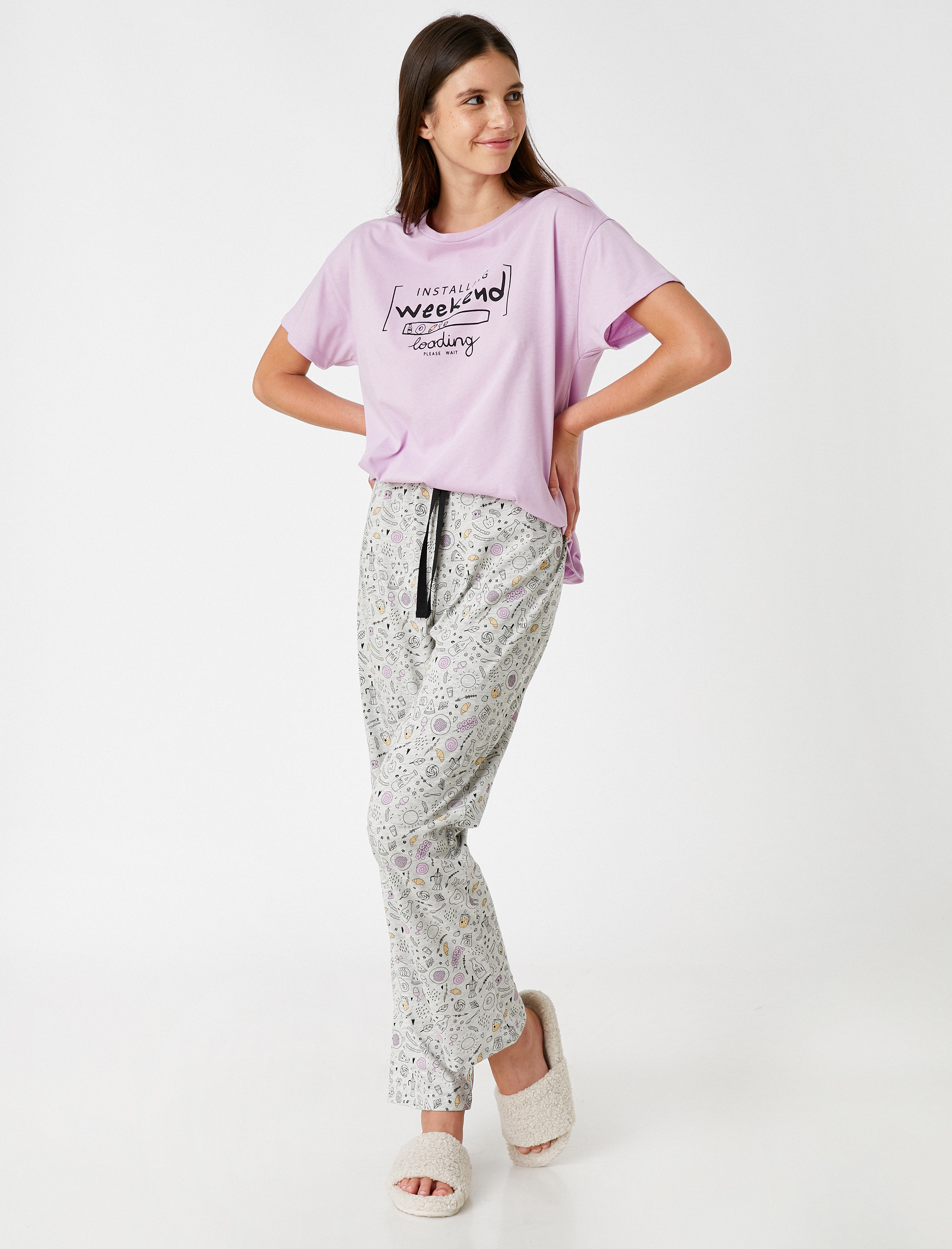   Baskılı Pijama Takımı