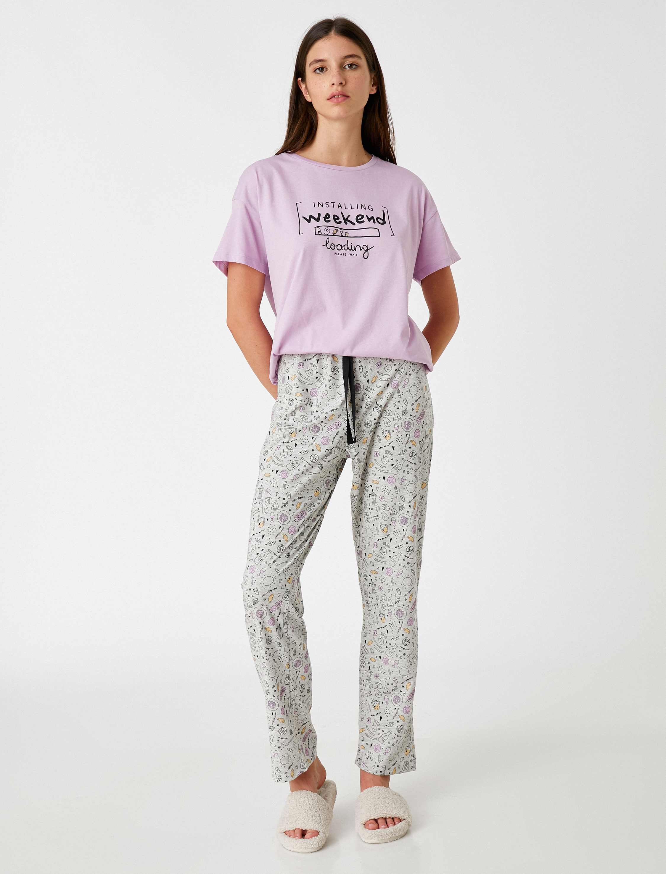   Baskılı Pijama Takımı