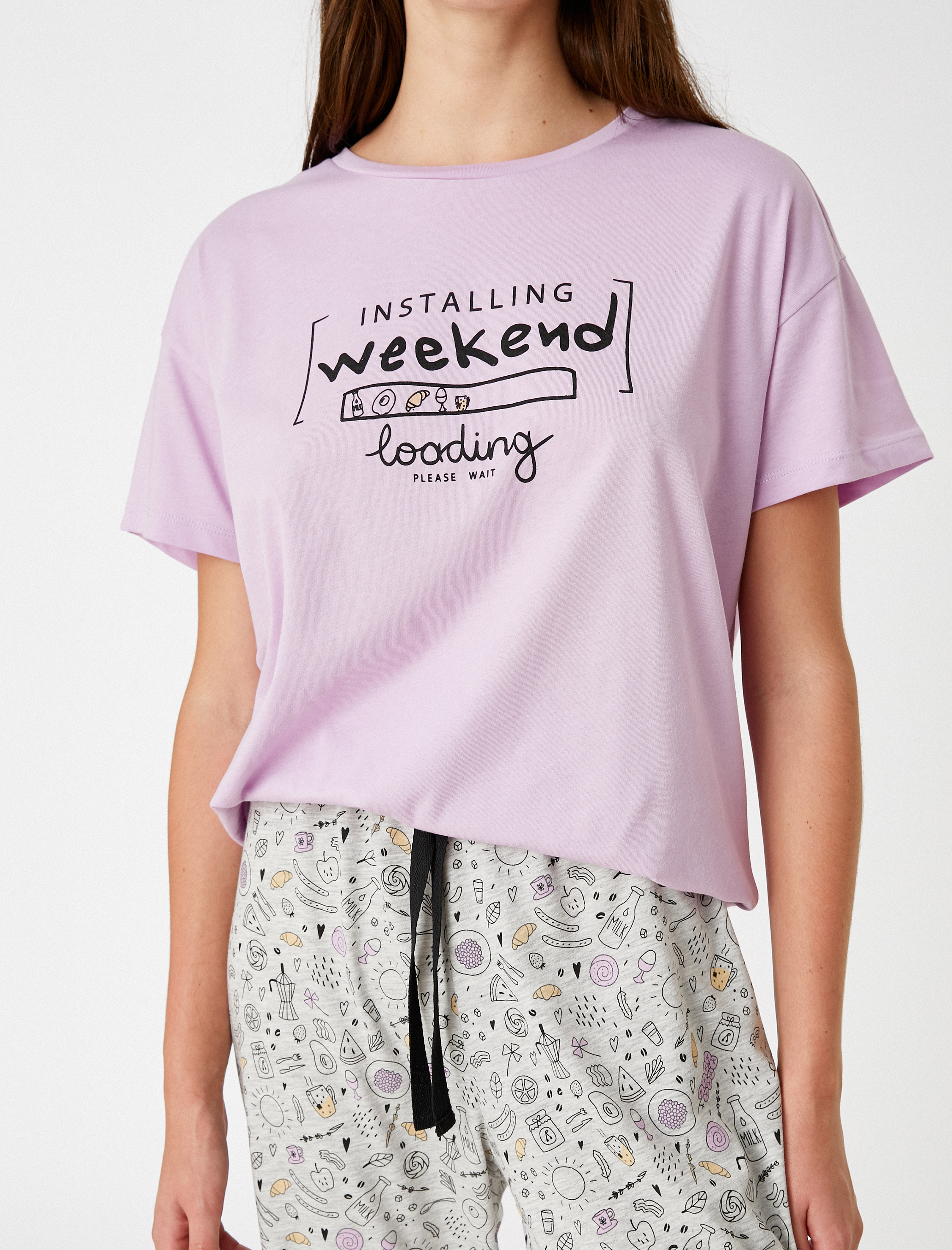   Baskılı Pijama Takımı