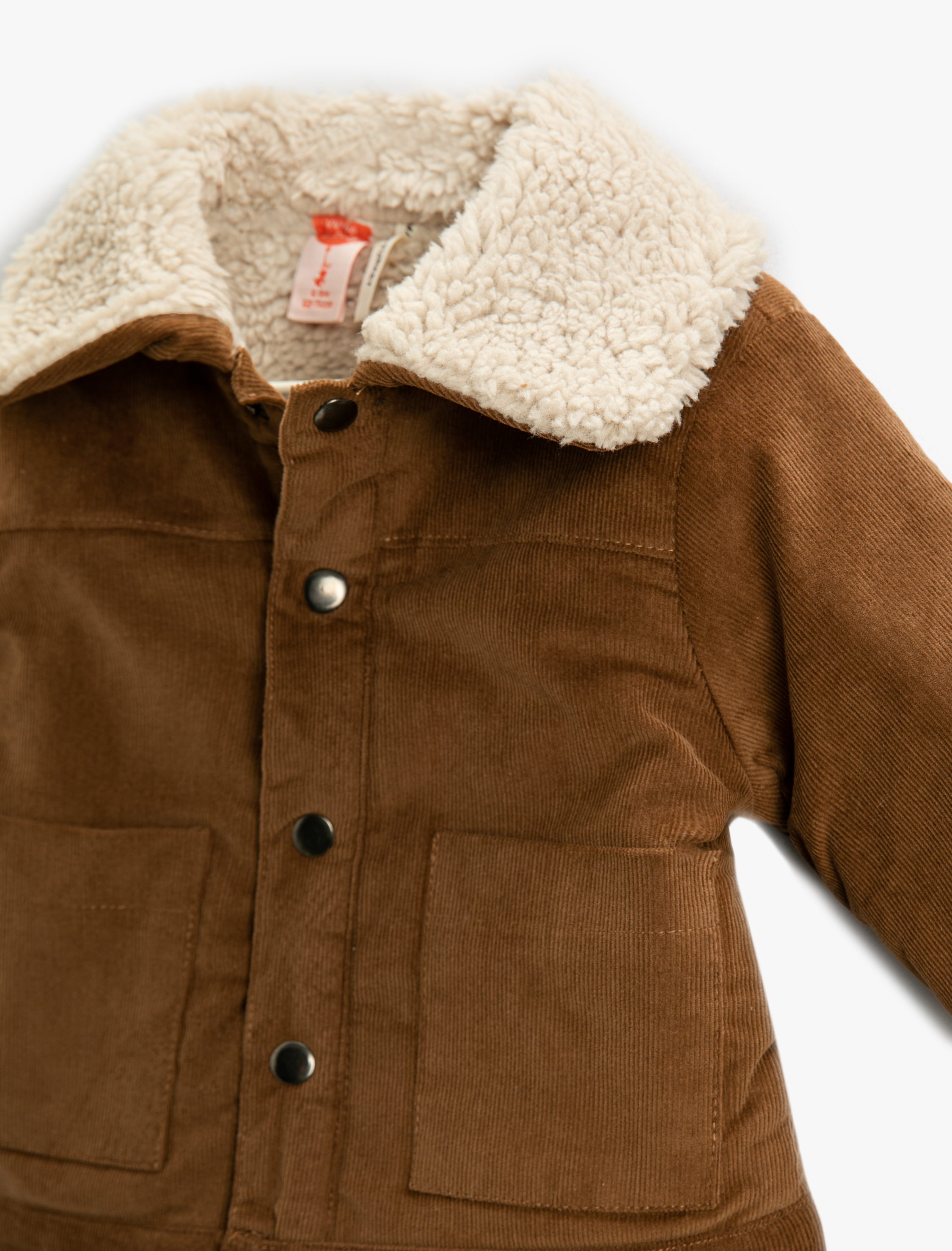  Erkek Bebek Kadife İçi Peluş Kaban Pamuklu