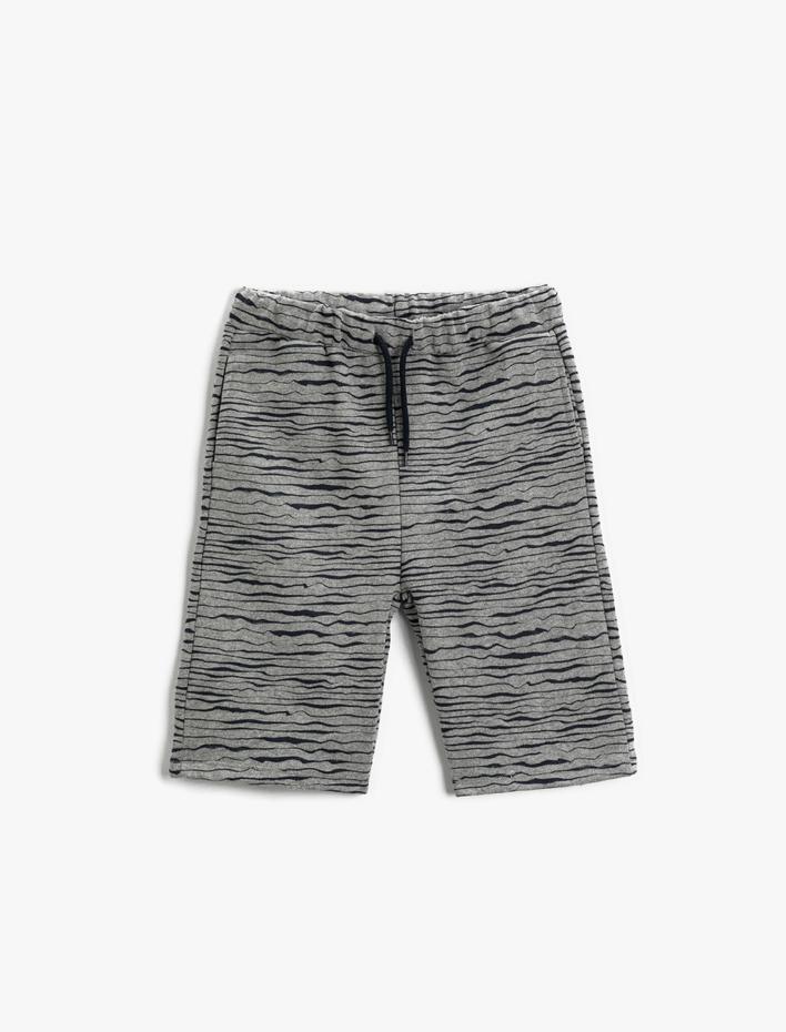 Erkek Çocuk Çizgili Bağcıklı Şort