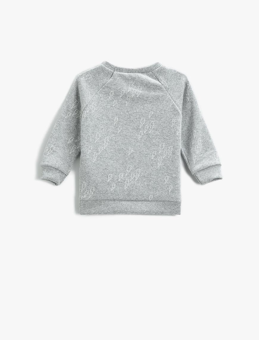  Erkek Bebek Basic Sweatshirt Bisiklet Yaka