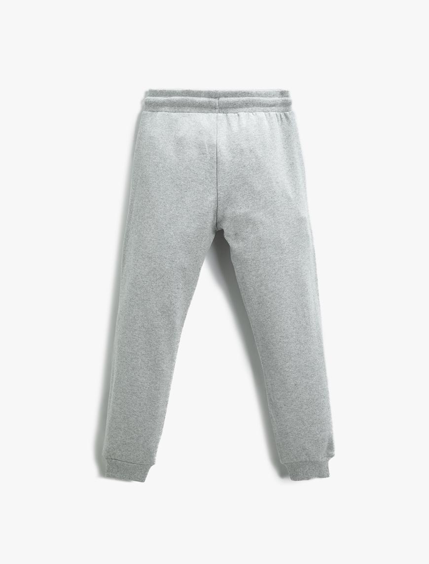  Erkek Çocuk Baskılı Eşofman Altı Jogger Beli Lastikli