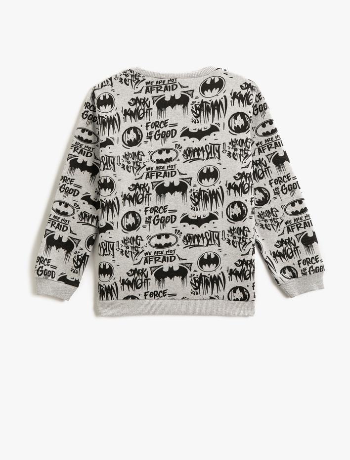 Erkek Çocuk Batman Baskılı Lisanslı Sweatshirt