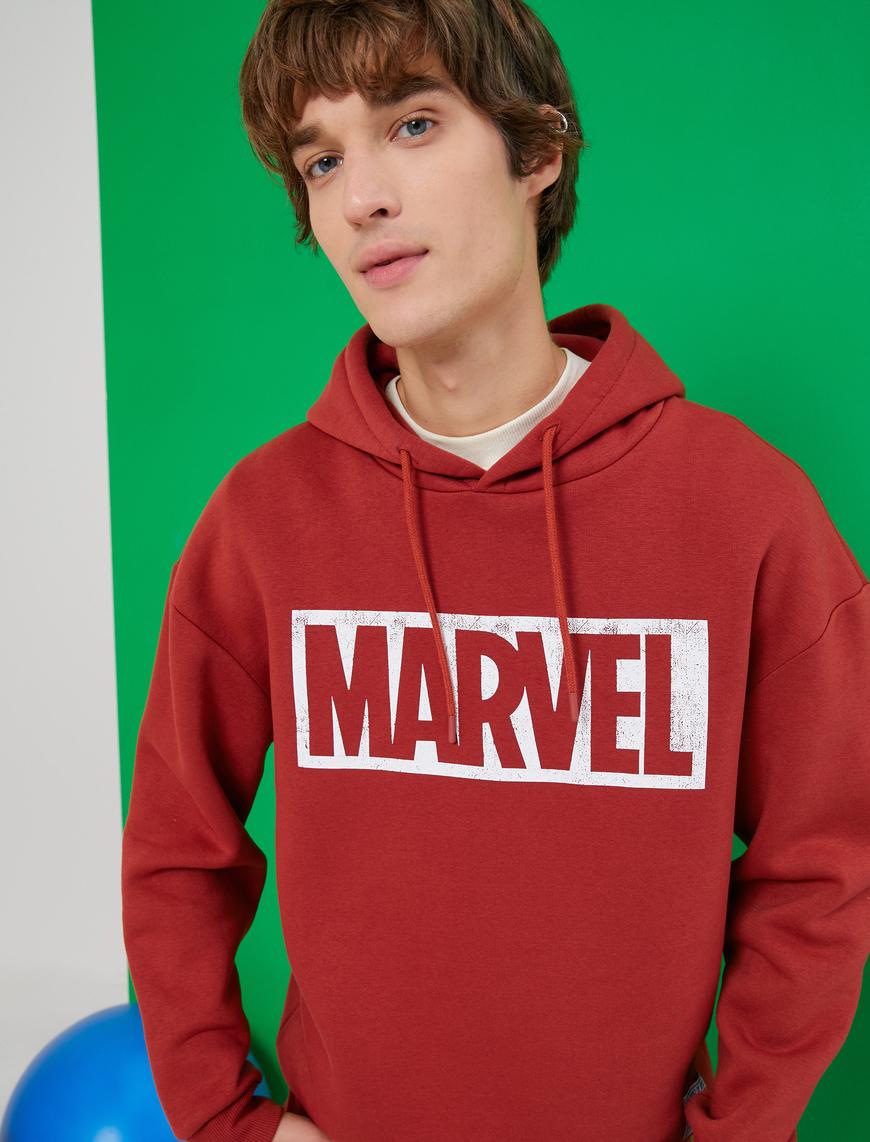   Marvel Sweatshirt Şardonlu Lisanslı Baskılı