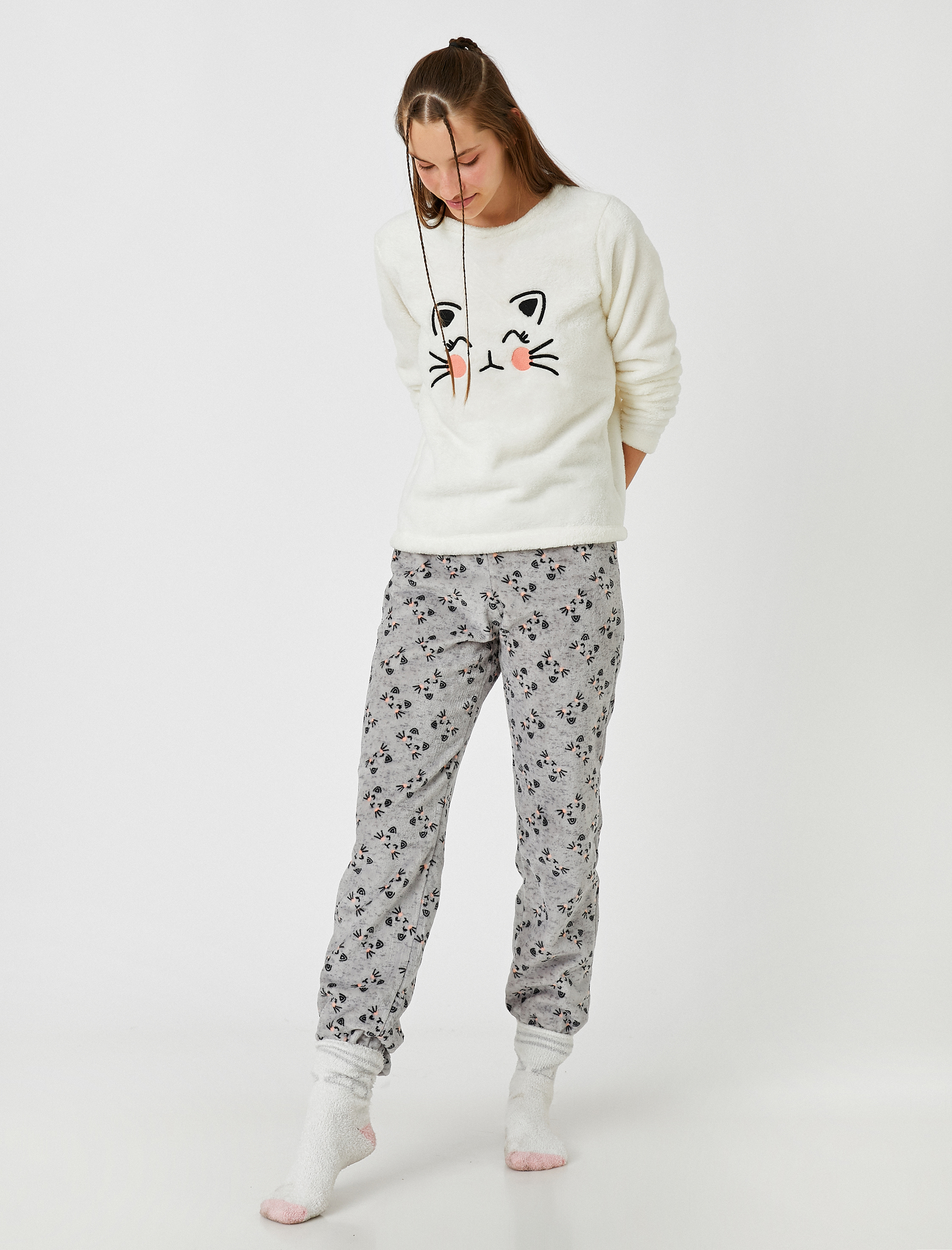   Polar Pijama Takımı İşlemeli