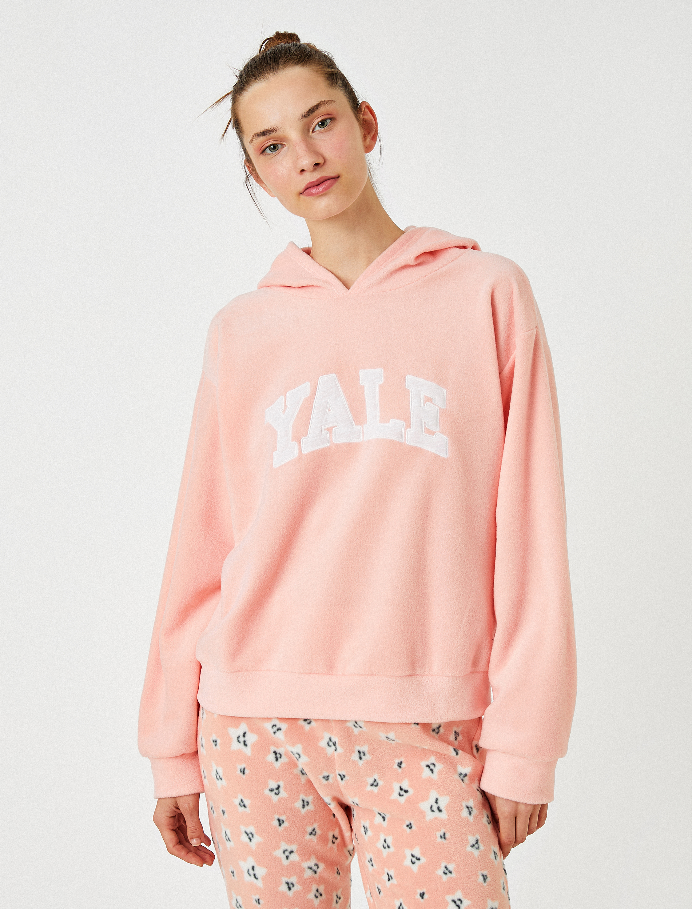   İşlemeli Kapüşonlu Sweatshirt