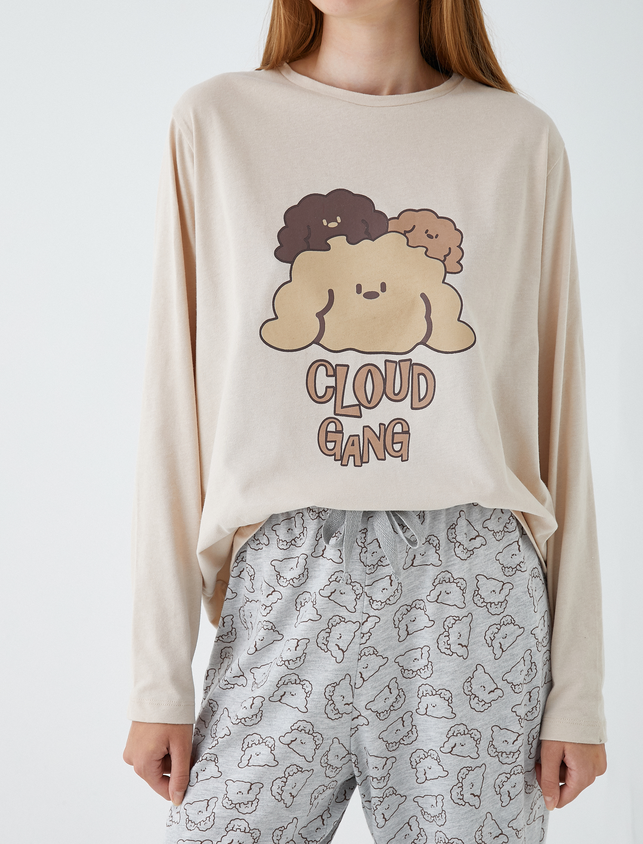   Pamuklu Kışlık Pijama Takımı Yumuşak Dokulu