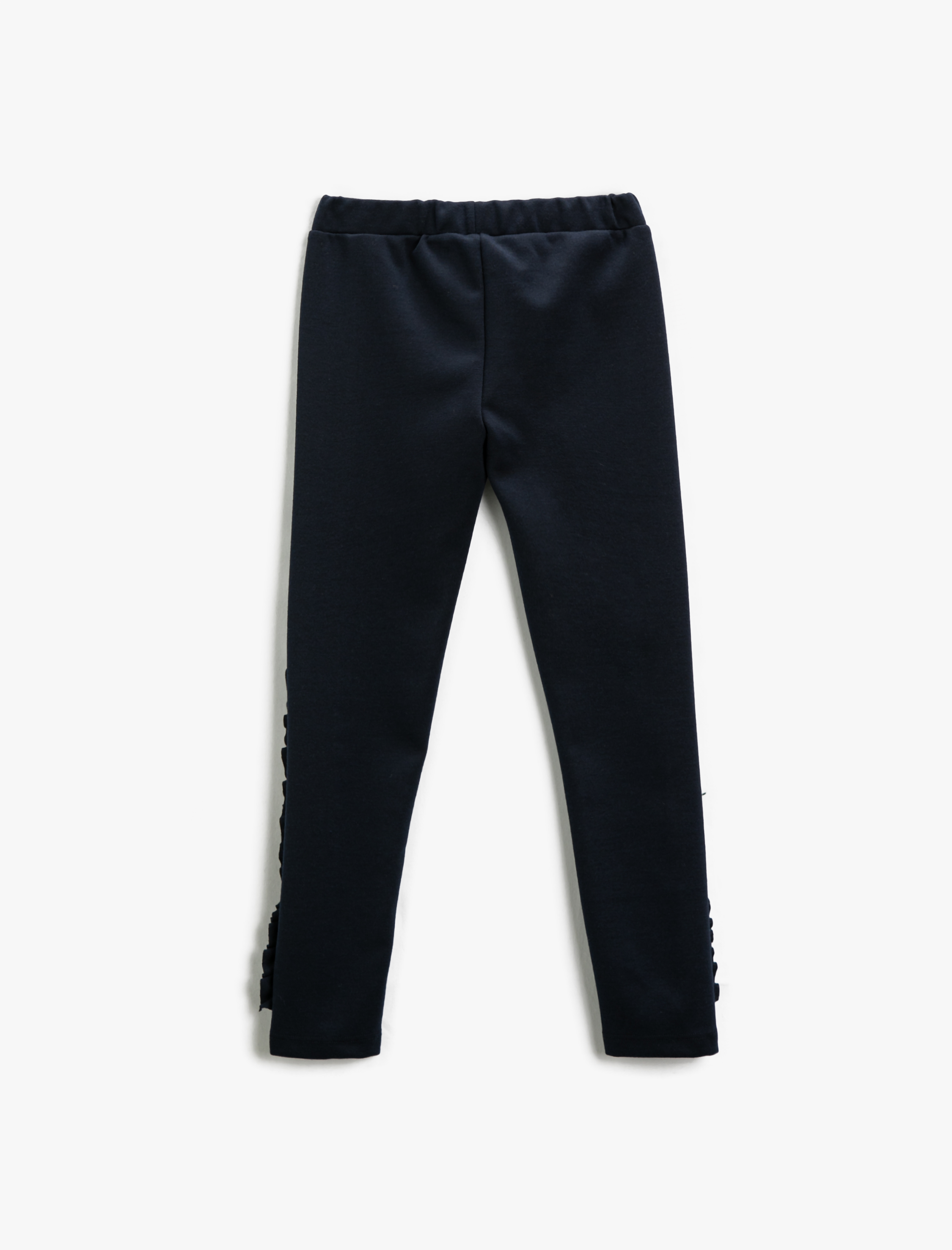  Kız Çocuk Pantolon Tayt Basic Yanları Fırfırlı Beli Lastikli