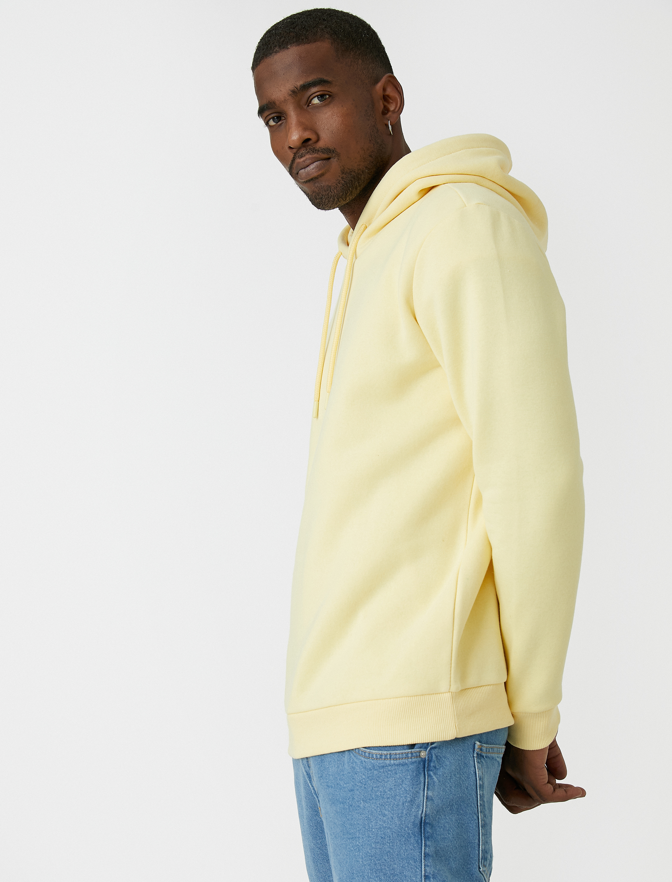   Basic Şardonlu Kapşonlu Sweatshirt