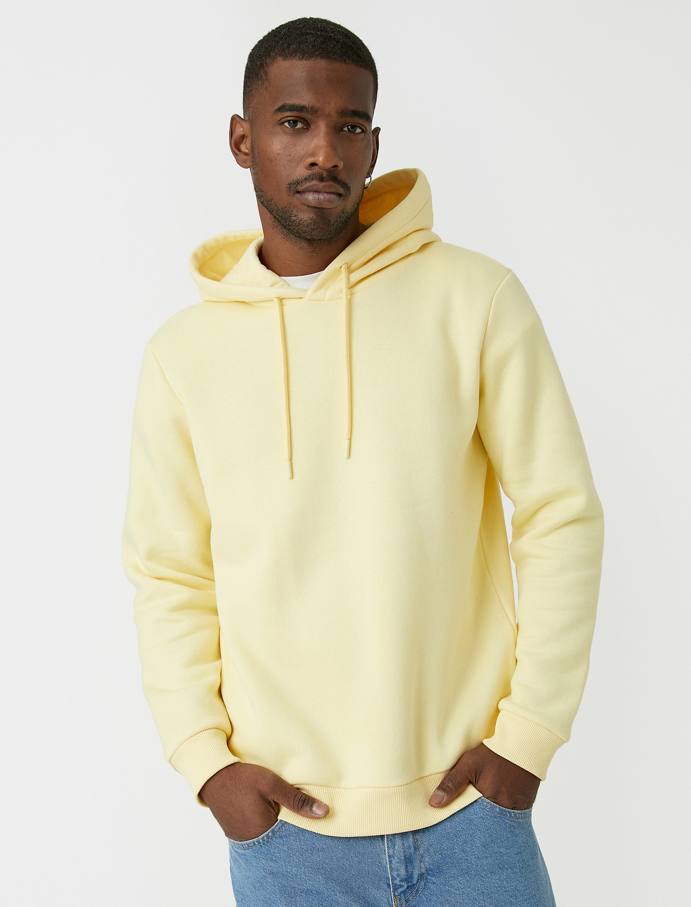   Basic Şardonlu Kapşonlu Sweatshirt