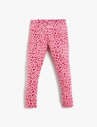 Leopar Desenli Tayt Pamuklu