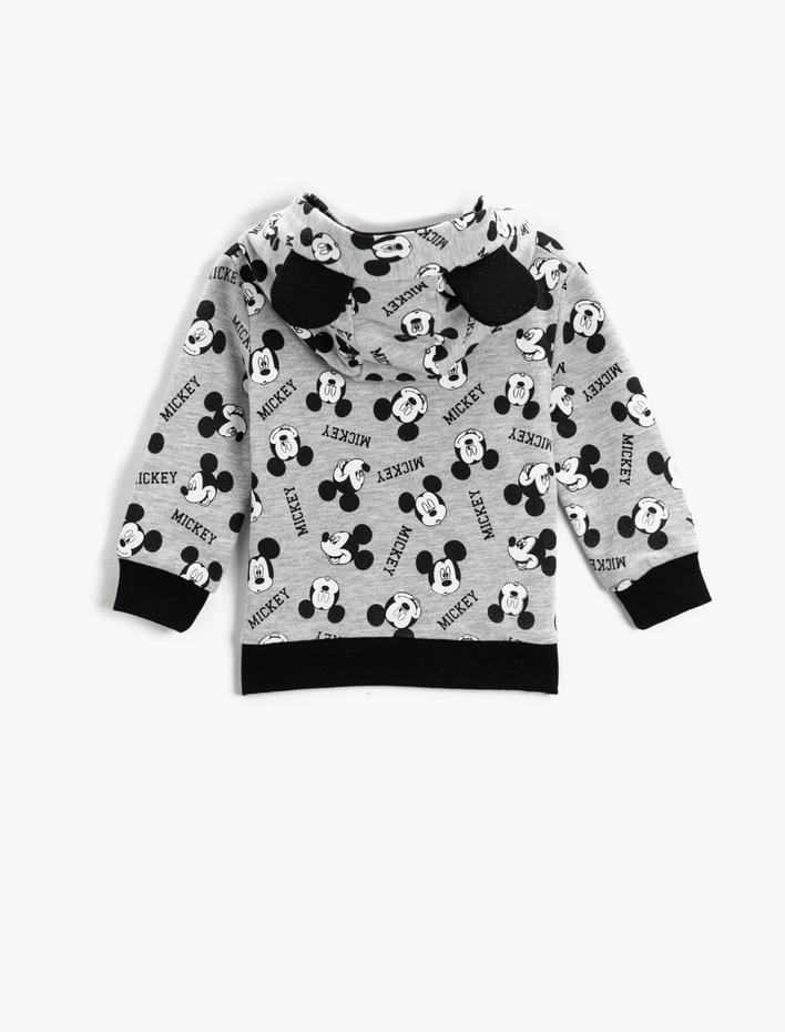 Erkek Bebek Minnie Mouse Baskılı Lisanslı Kapüşonlu Sweatshirt