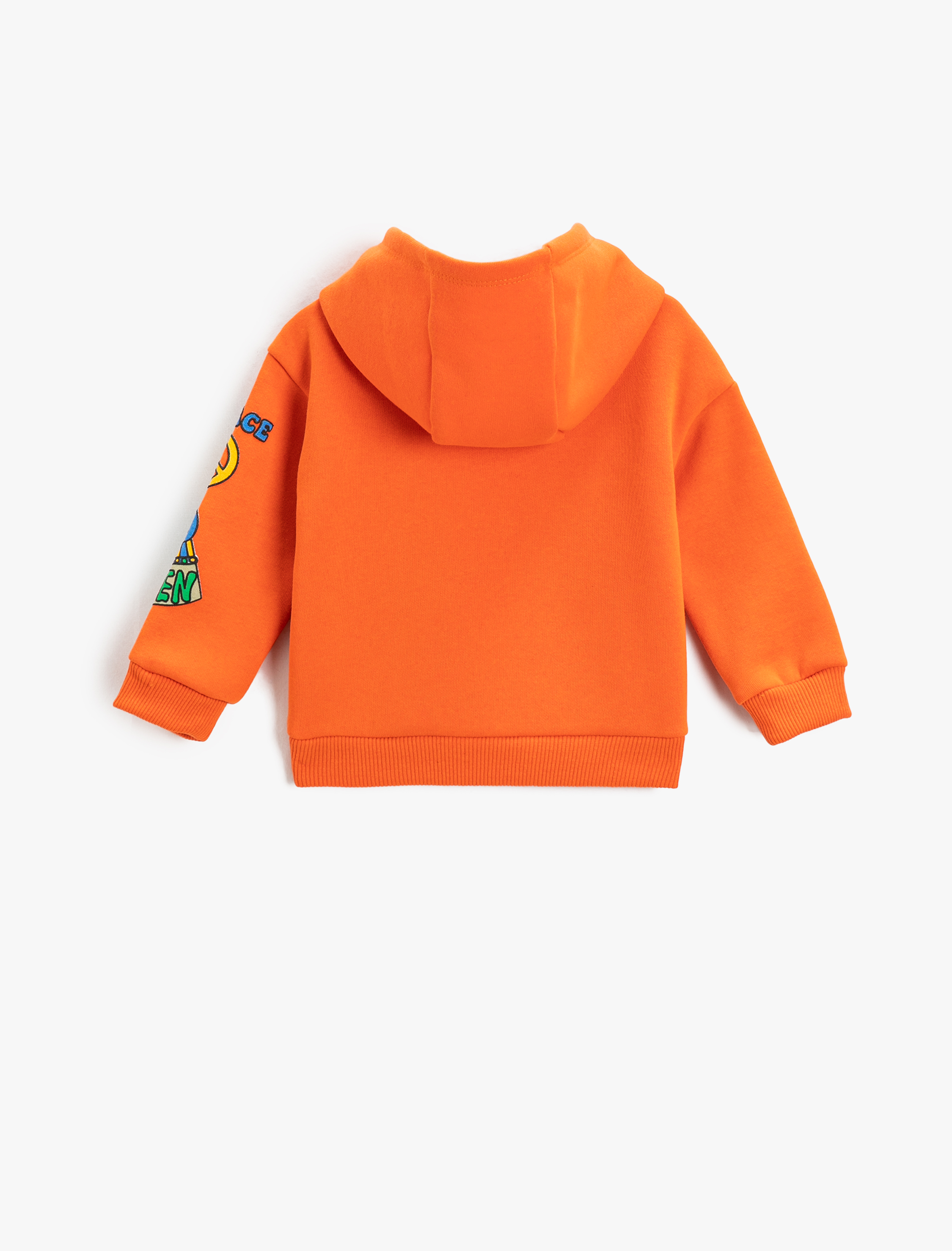  Erkek Bebek Baskılı Oversize Kapüşonlu Sweatshirt