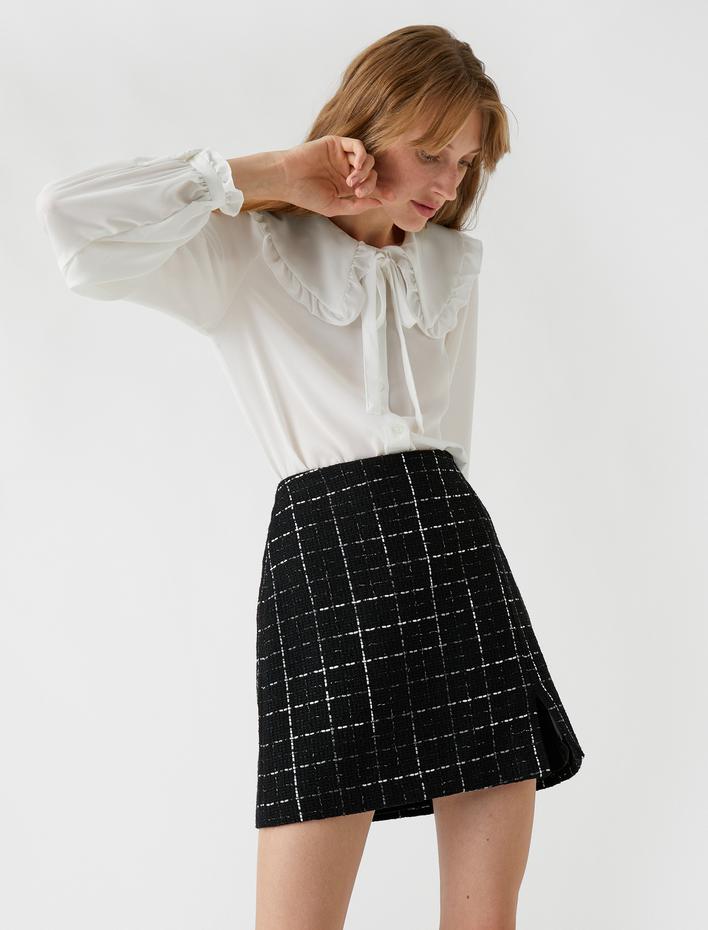  Yaka Detaylı Gömlek Uzun Kollu