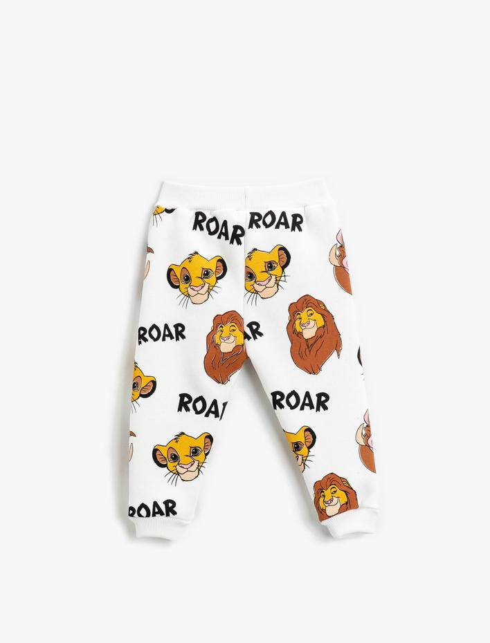 Erkek Bebek Aslan Kral Baskılı Eşofman Altı Lisanslı Şardonlu