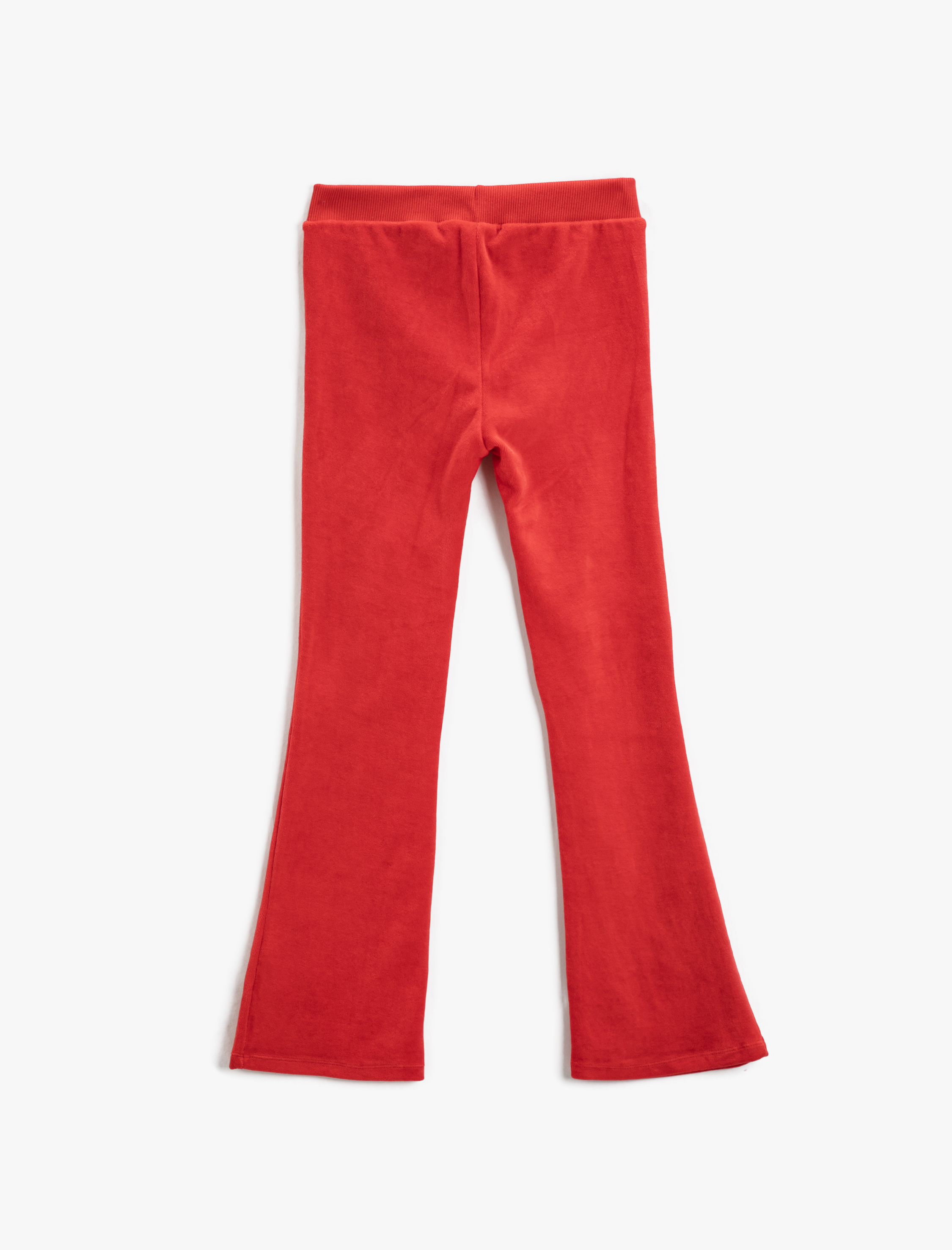  Kız Çocuk Polar İspanyol Paça Eşofman Altı Kelebek İşleme Detaylı