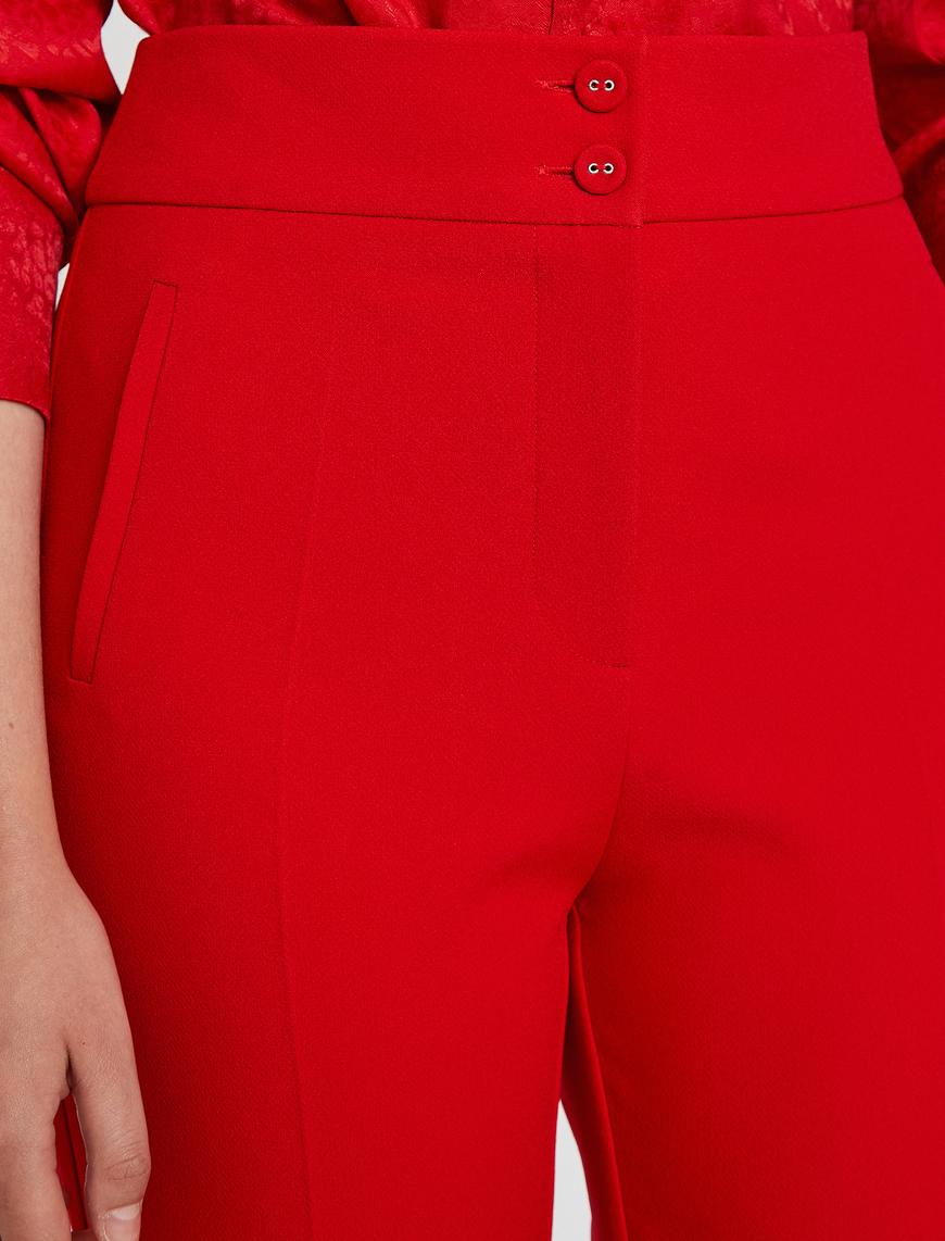   Düğme Detaylı Pantolon