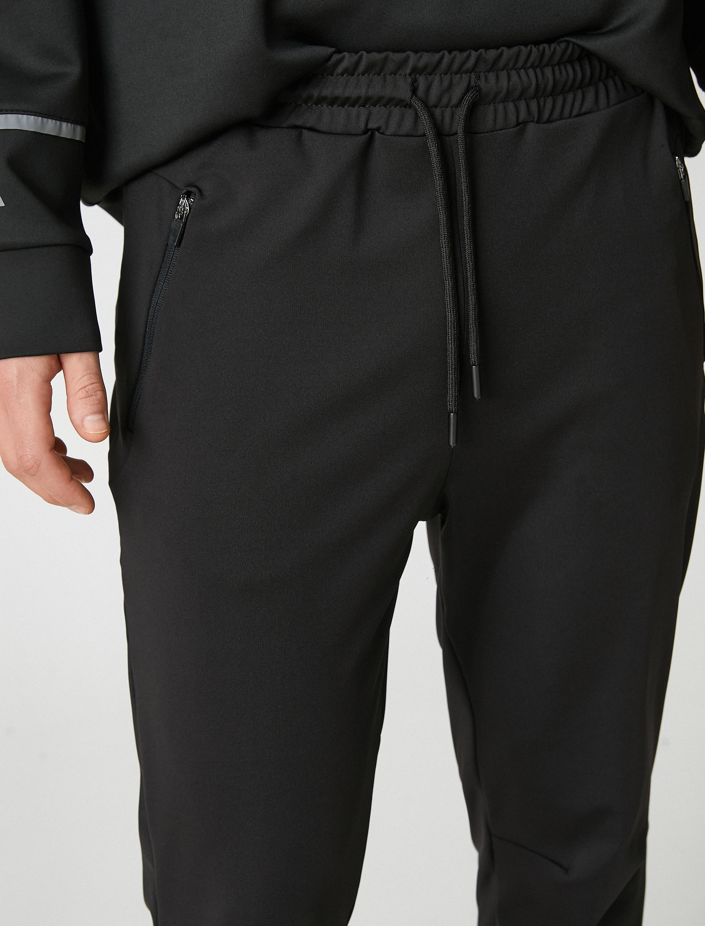   Jogger Spor Eşofman Altı Fermuar Cepli Beli Bağcıklı