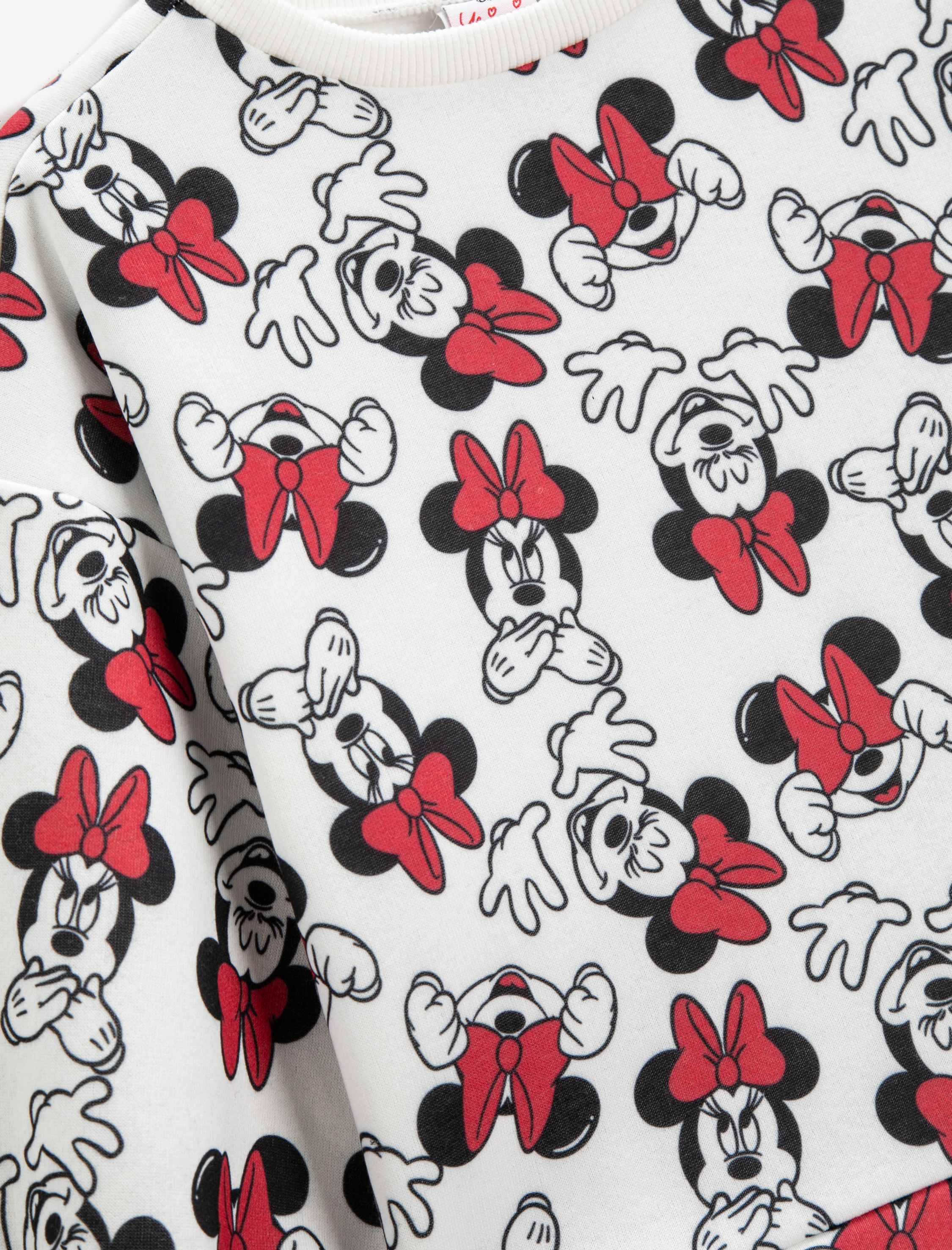  Kız Çocuk Minnie Mouse Oversize Sweatshirt Lisanslı Şardonlu