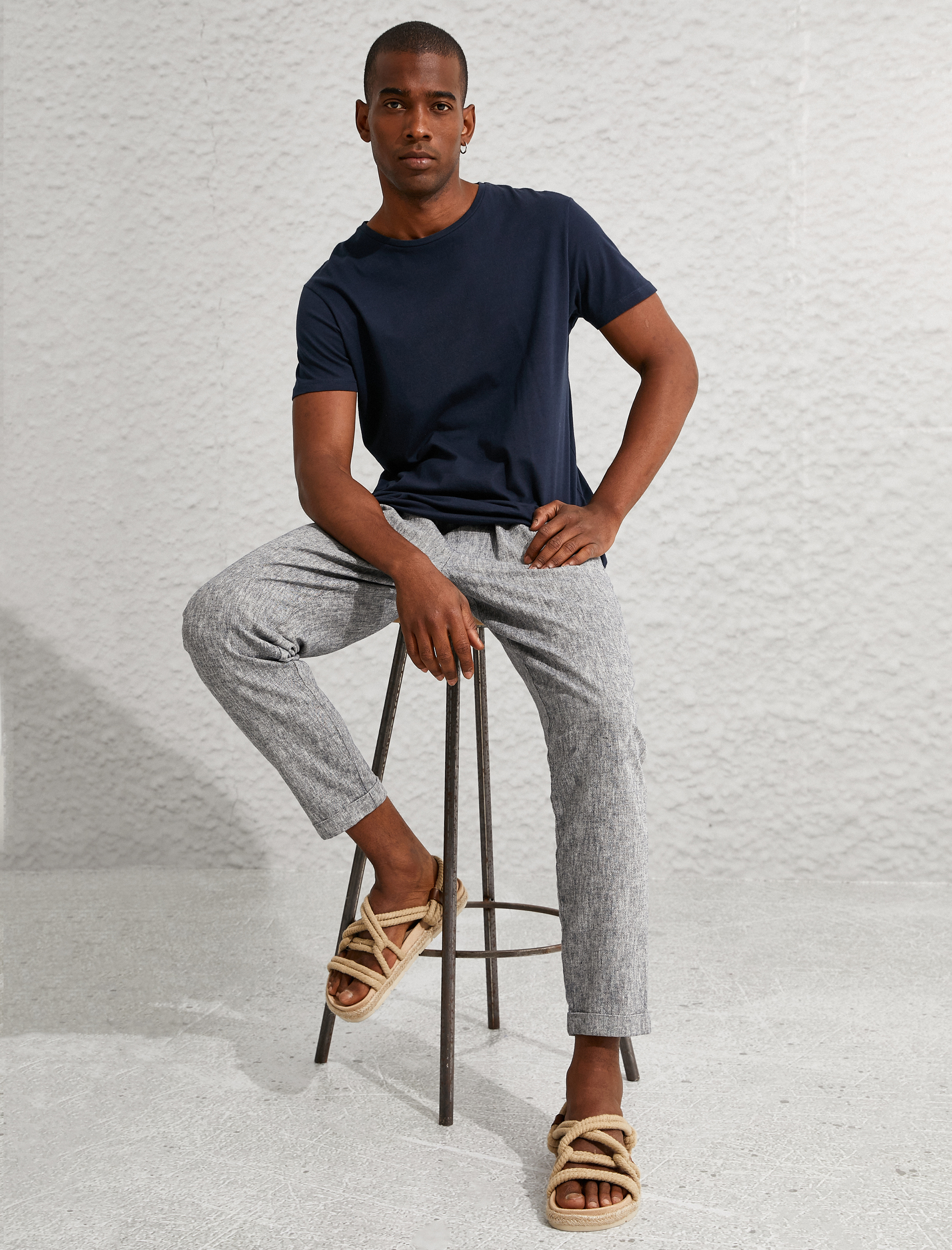   Basic Chino Pantolon Beli Bağcıklı