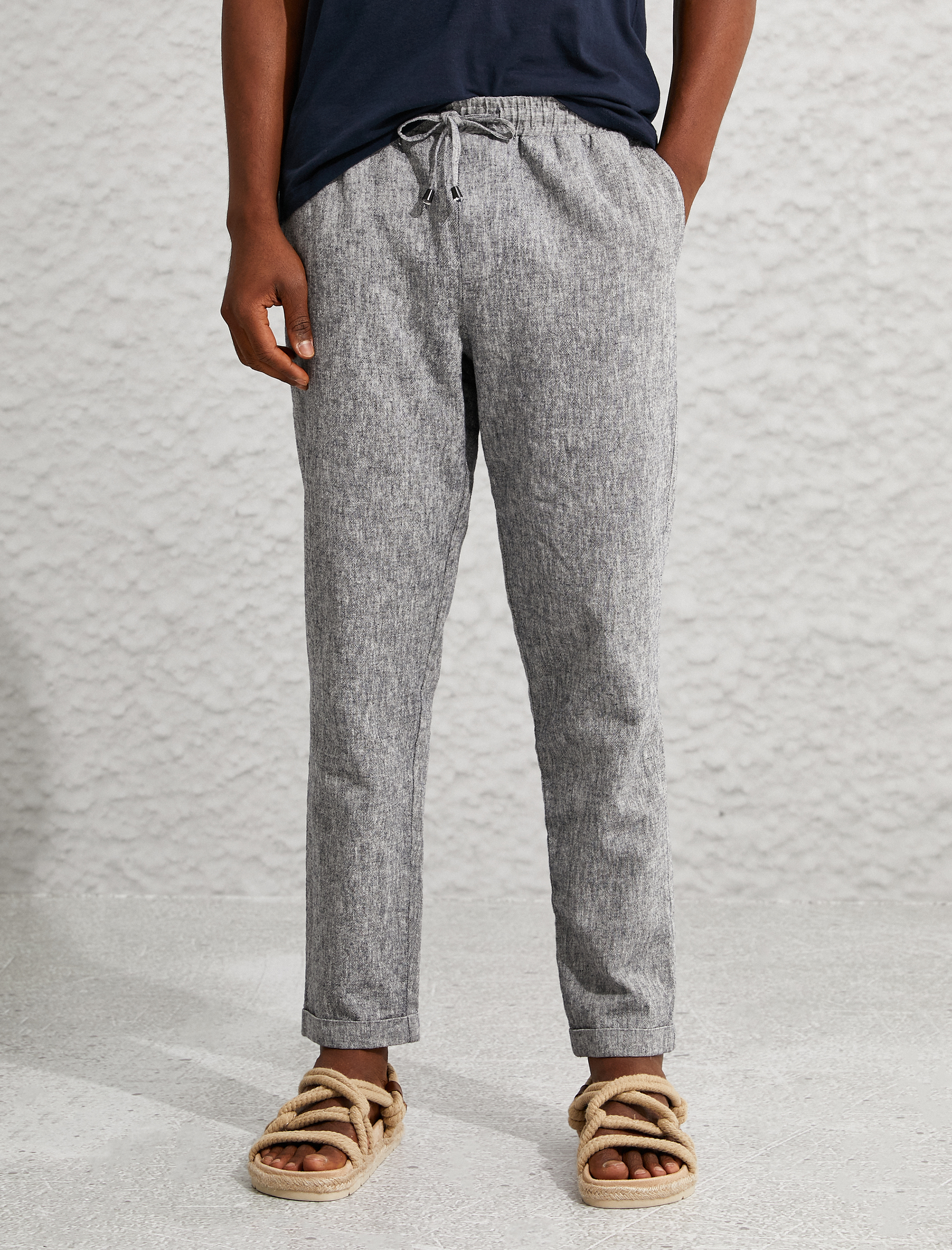   Basic Chino Pantolon Beli Bağcıklı