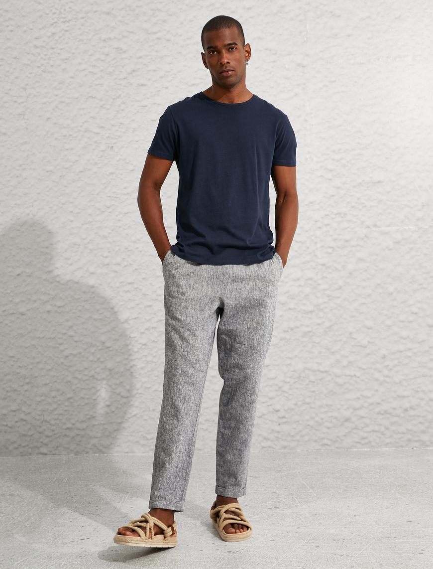   Basic Chino Pantolon Beli Bağcıklı