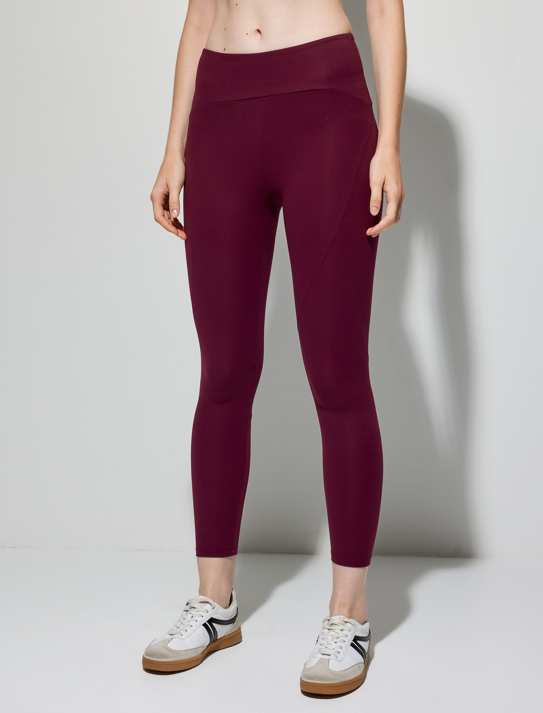   Yüksek Bel Tayt Dar Kalıp Dikiş Detaylı Yumuşak Tuşe Dokulu