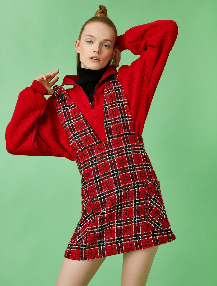   Fermuarlı Uzun Kollu Sweatshirt