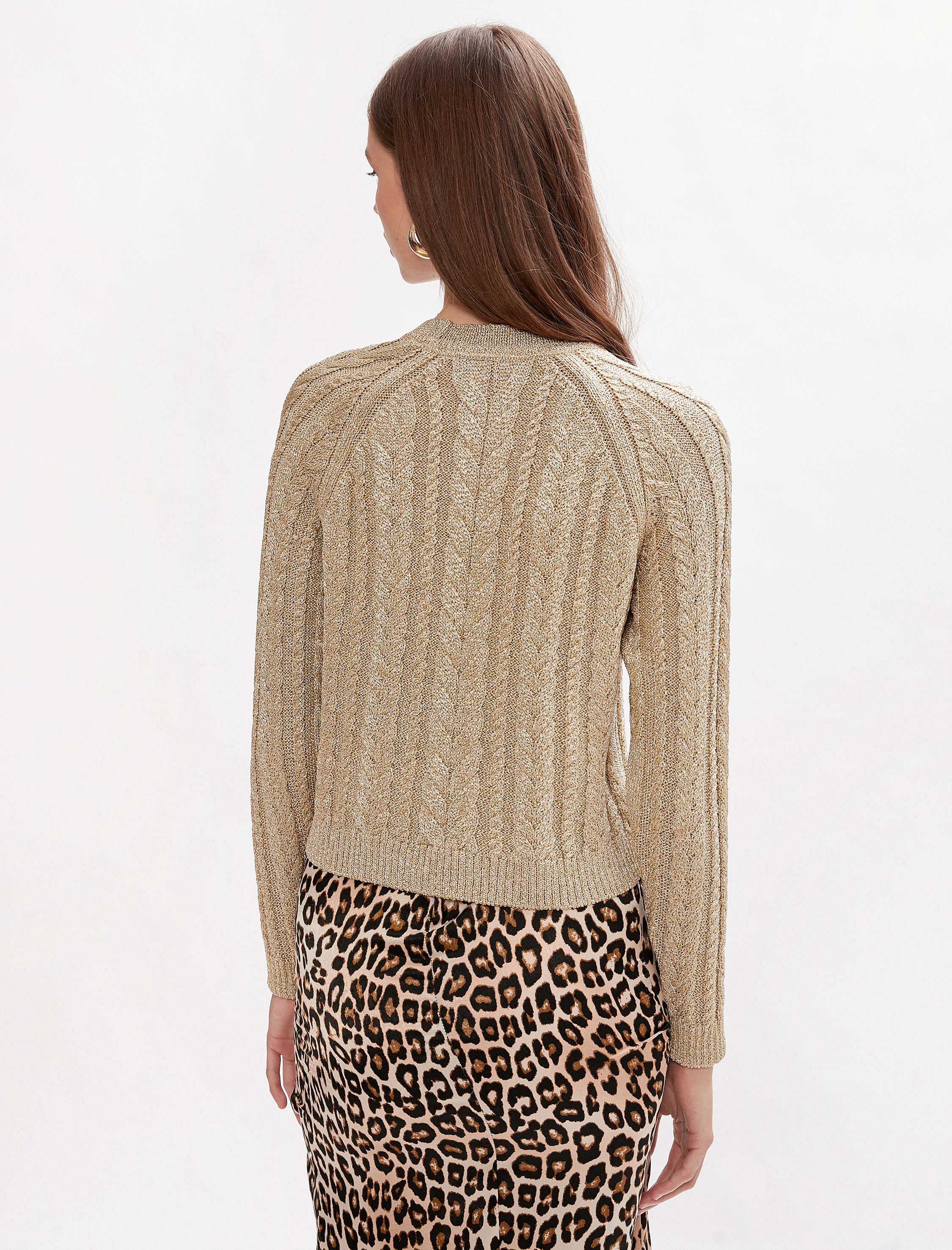   Örgü Detaylı Kazak