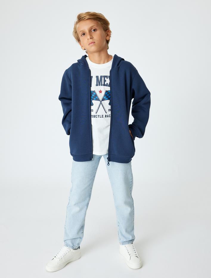 Erkek Çocuk Kot Pantolon Pamuklu Cep Detaylı