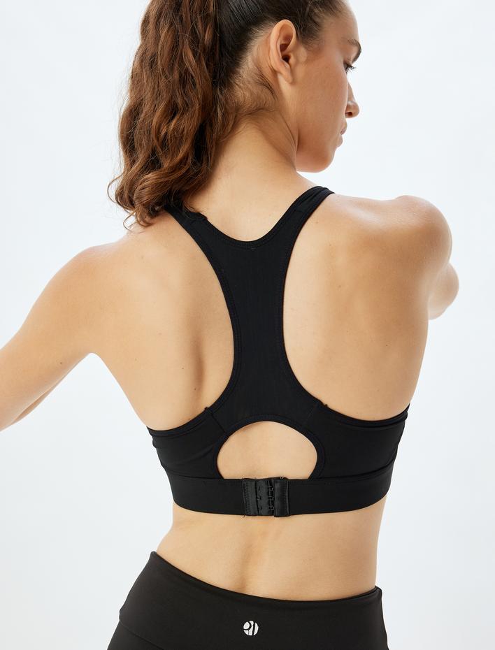  Pencere Detaylı Slim Fit Sporcu Sütyeni