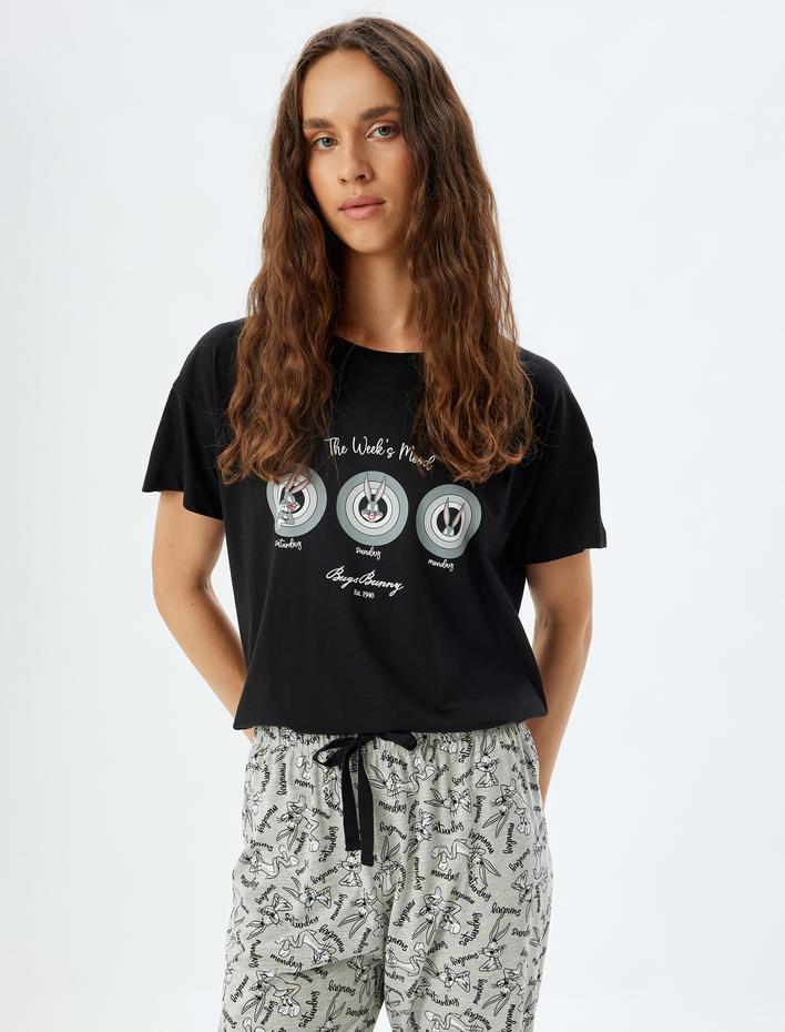  Bugs Bunny Pijama Takımı Lisanslı 2'li Pamuklu