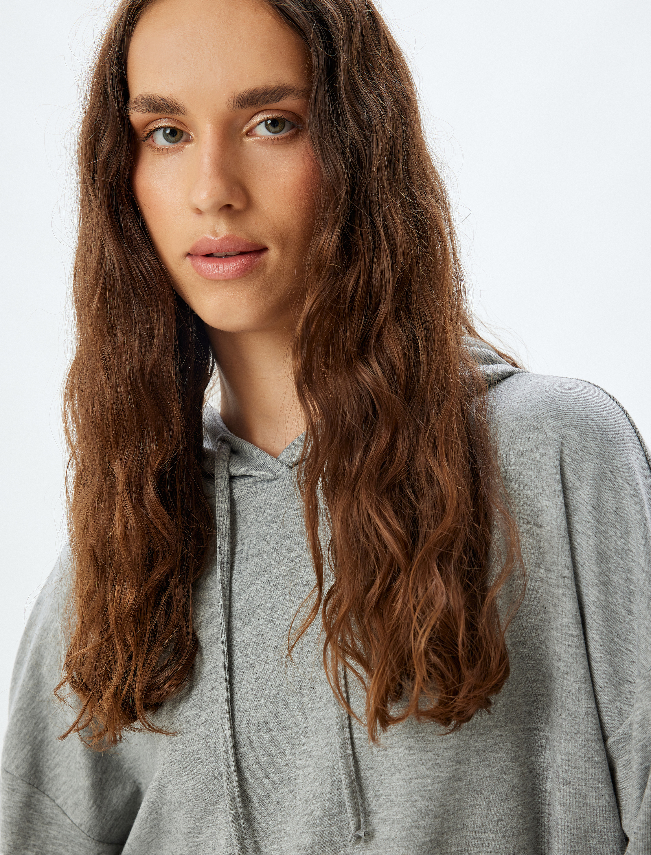   Kapüşonlu Pijama Üstü Uzun Kollu