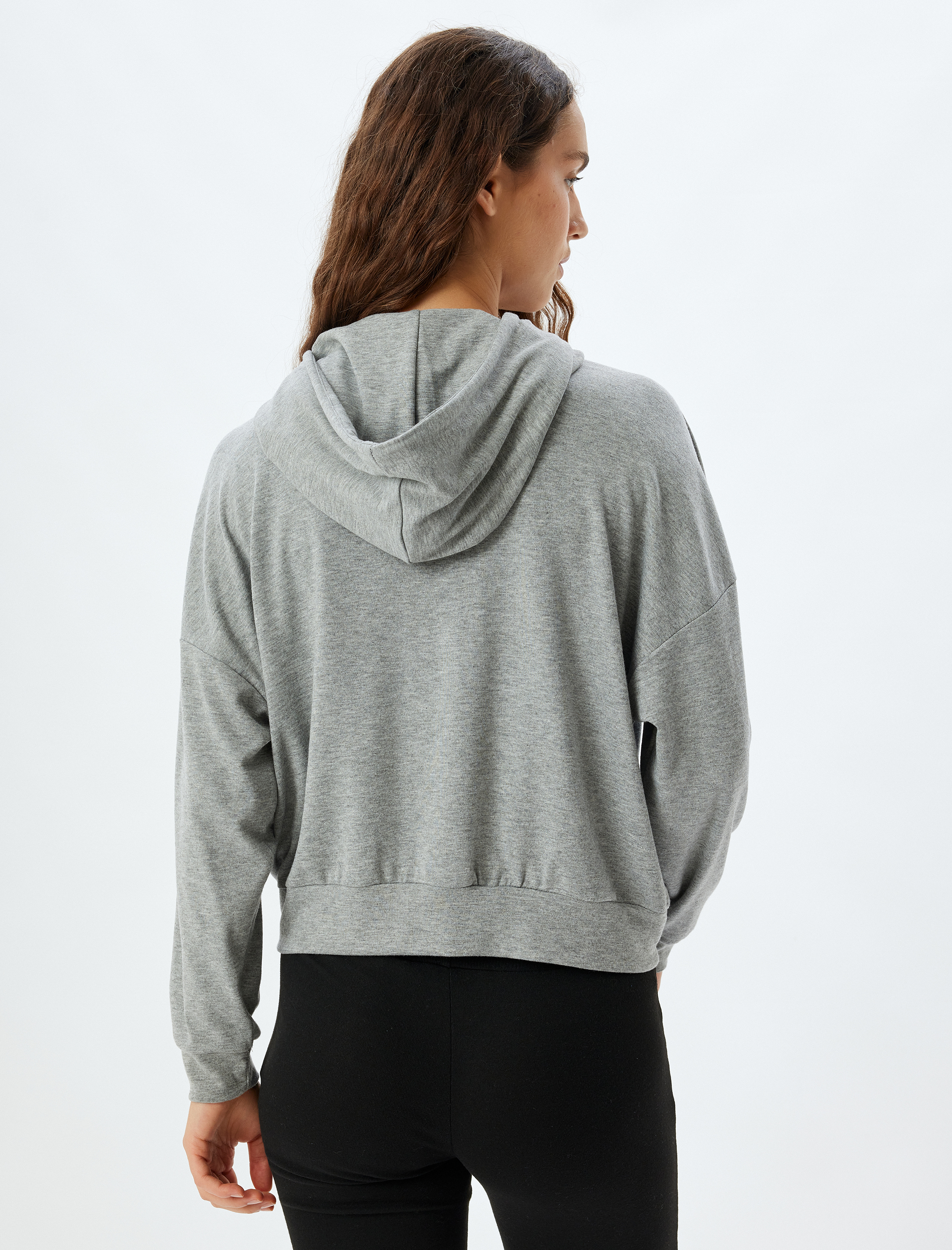   Kapüşonlu Pijama Üstü Uzun Kollu