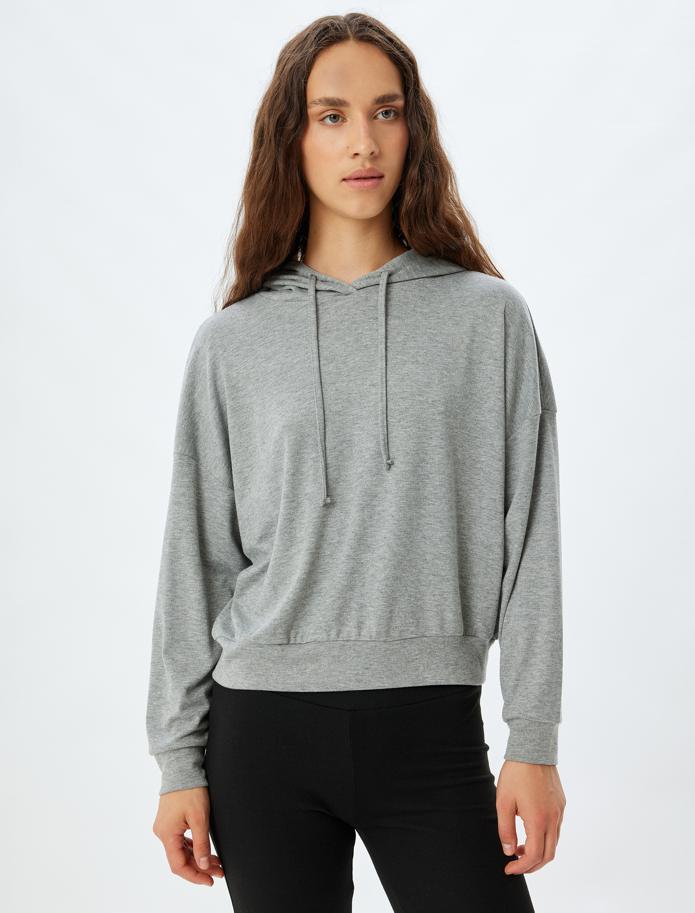   Kapüşonlu Pijama Üstü Uzun Kollu