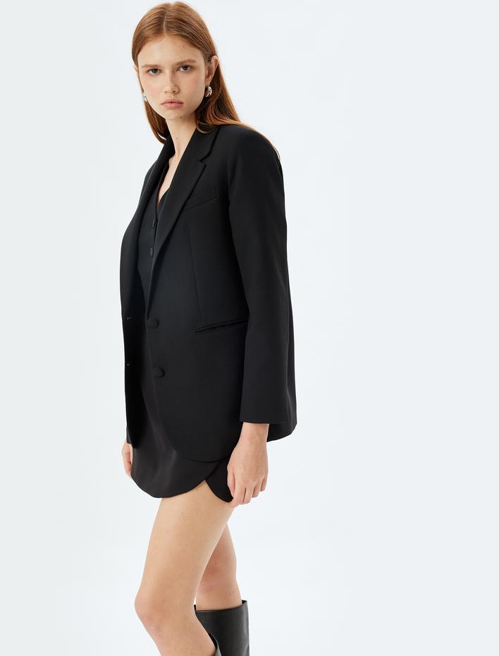  Kruvaze Slim Fit Standart Bel Şort Etek