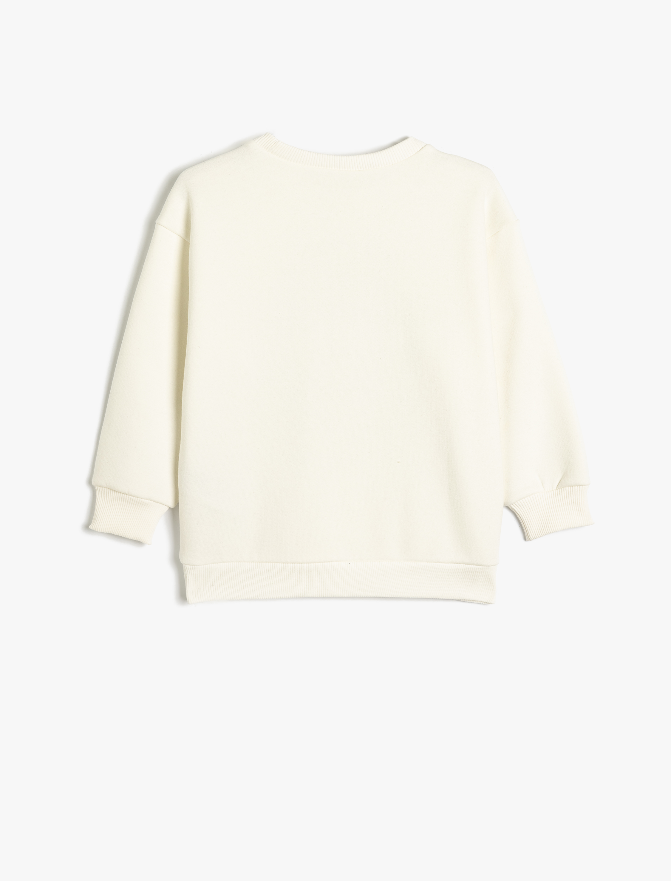  Erkek Çocuk Hayvan Baskılı Sweatshirt Bisiklet Yaka Şardonlu Pamuk Karışımlı