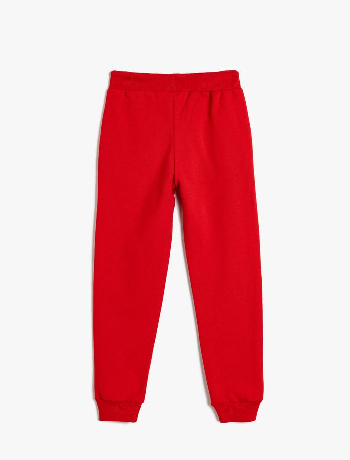 Erkek Çocuk Jogger Eşofman Altı Cepli Baskılı Beli Bağlamalı