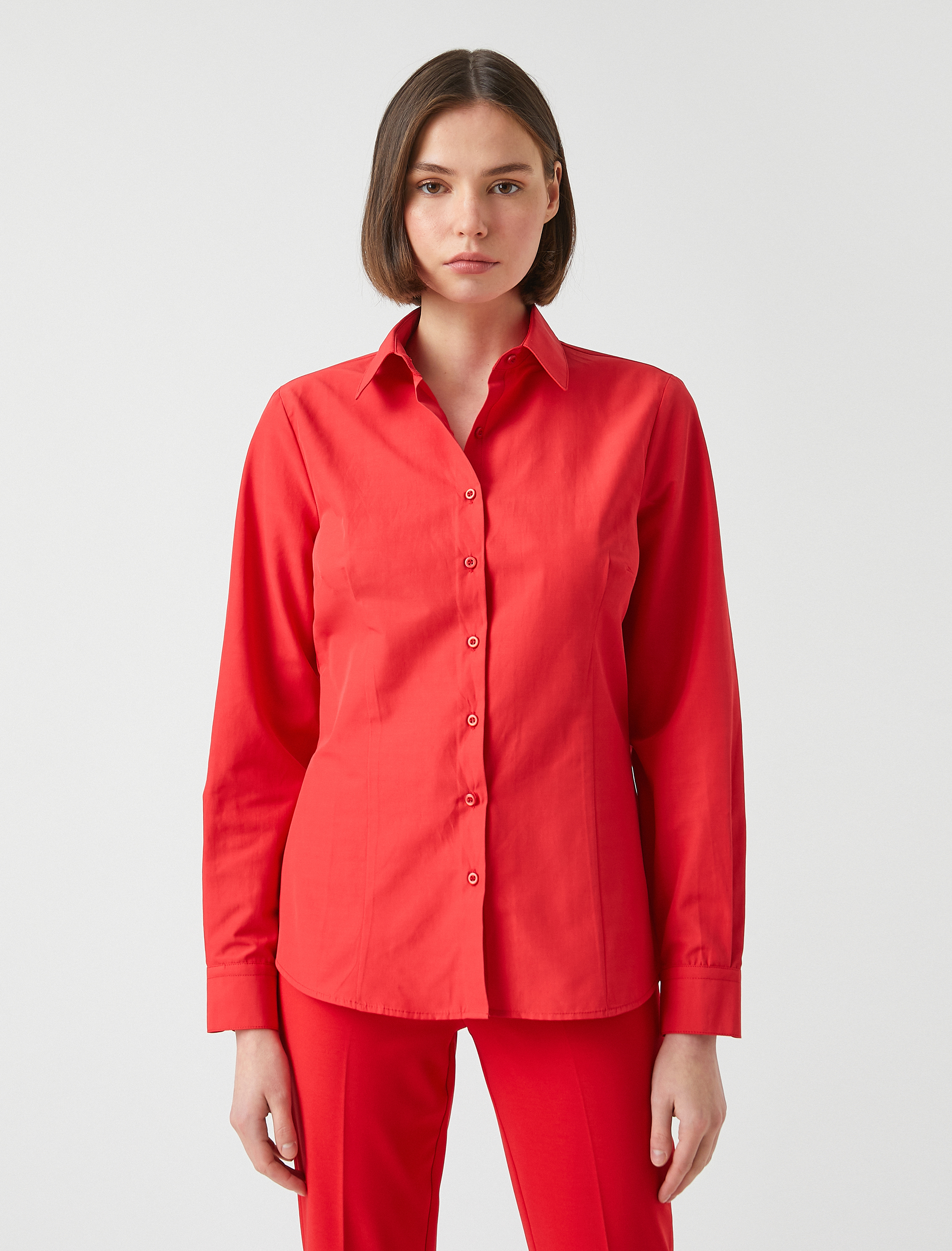   Düğmeli Gömlek Uzun Kollu