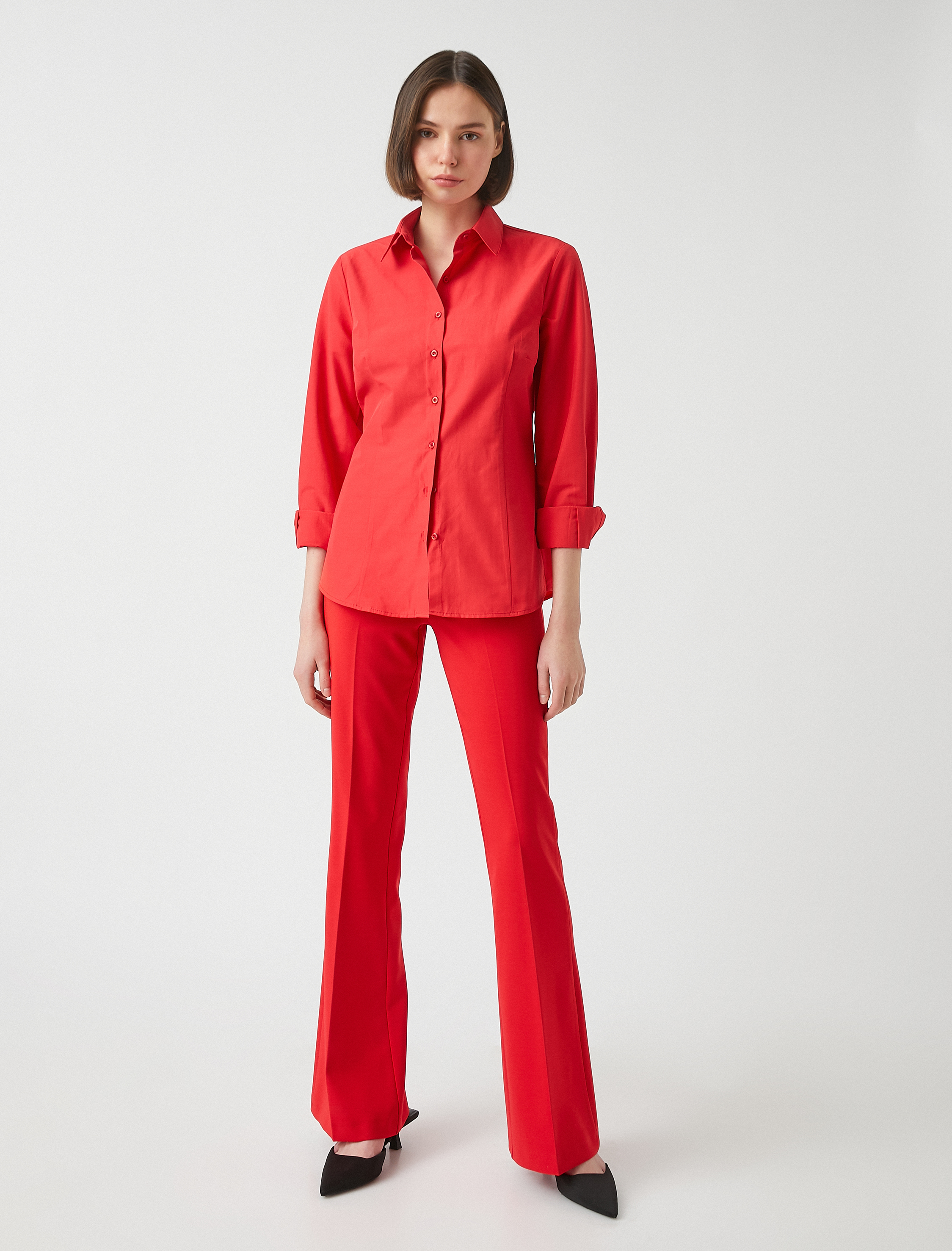   Düğmeli Gömlek Uzun Kollu